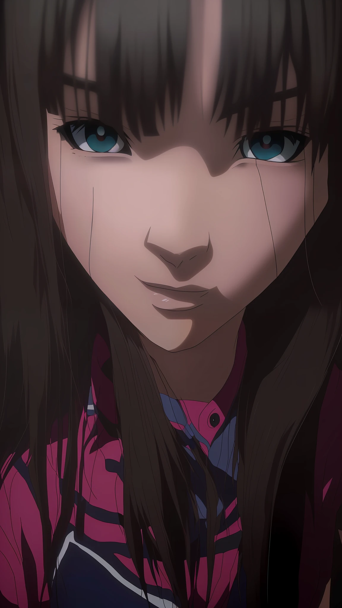 there is a girl with long hair and a pink shirt, painting digital adorable, kawaii retrato realista, anime, estilo realismo anime, 3d anime realista, realismo de anime, Arte no estilo de Guweiz, feito com anime painter studio, pintado em anime painter studio, retrato detalhado da menina do anime, Estilo anime 3D realista, photorealistic anime girl rendering