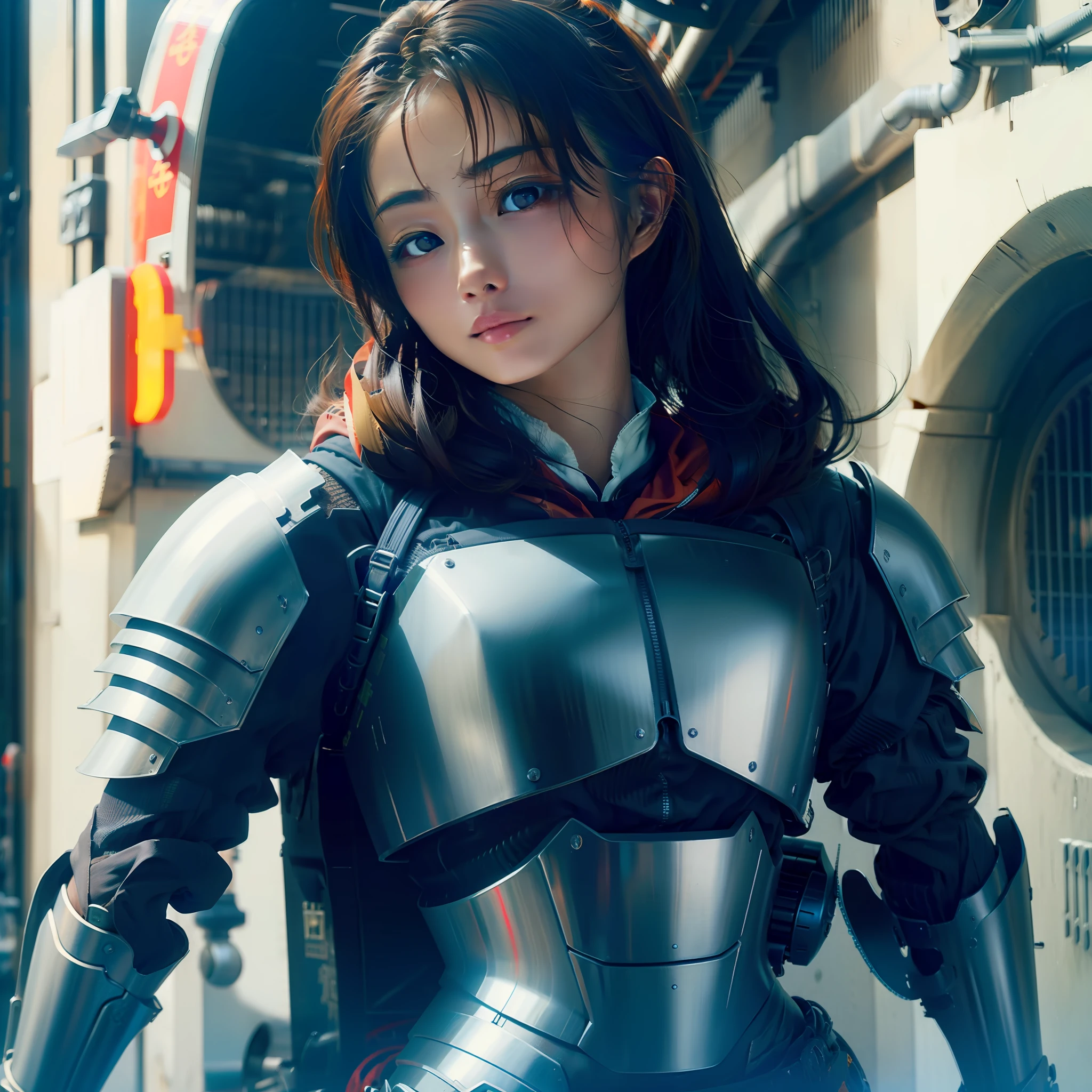 Wealth（Solemn, cool, deep eyes）Machine armour wind