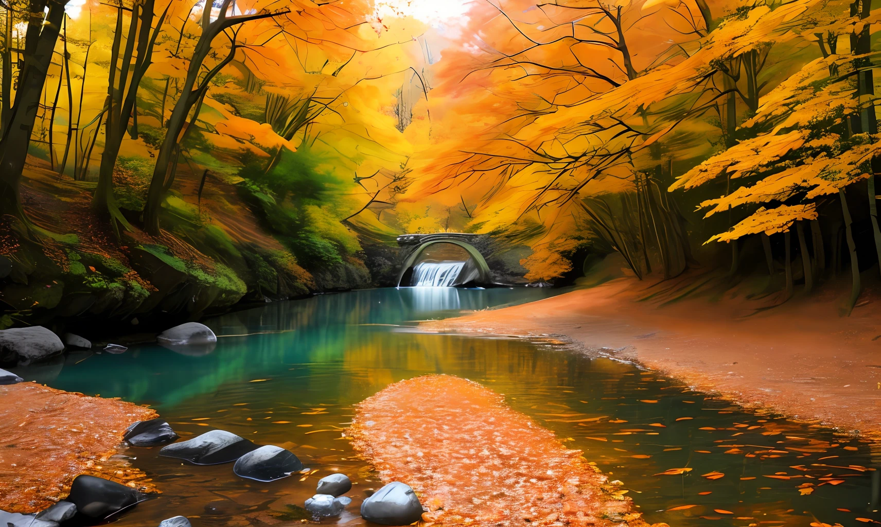 The autumn water is the same for a long time