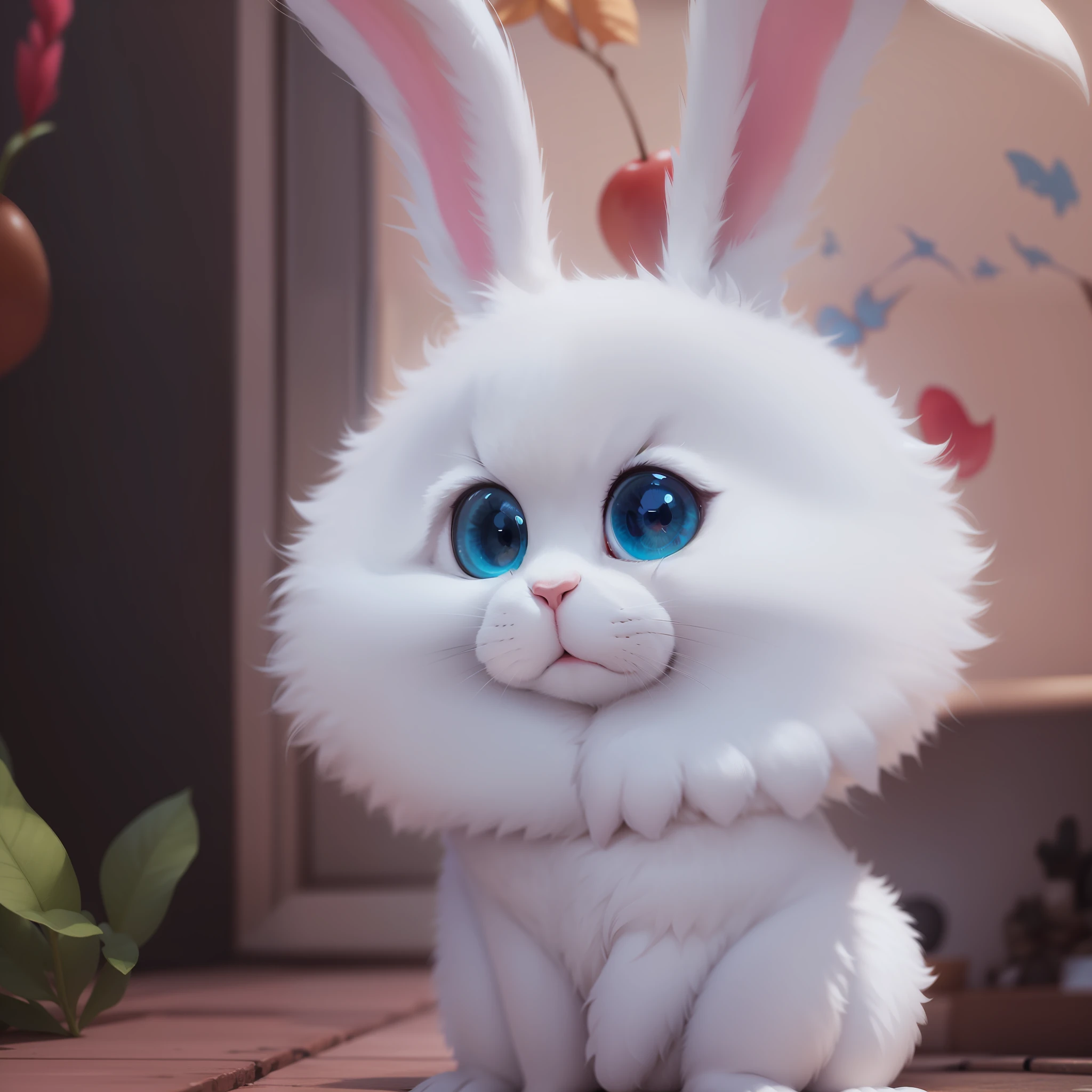 beautiful cartoon hare