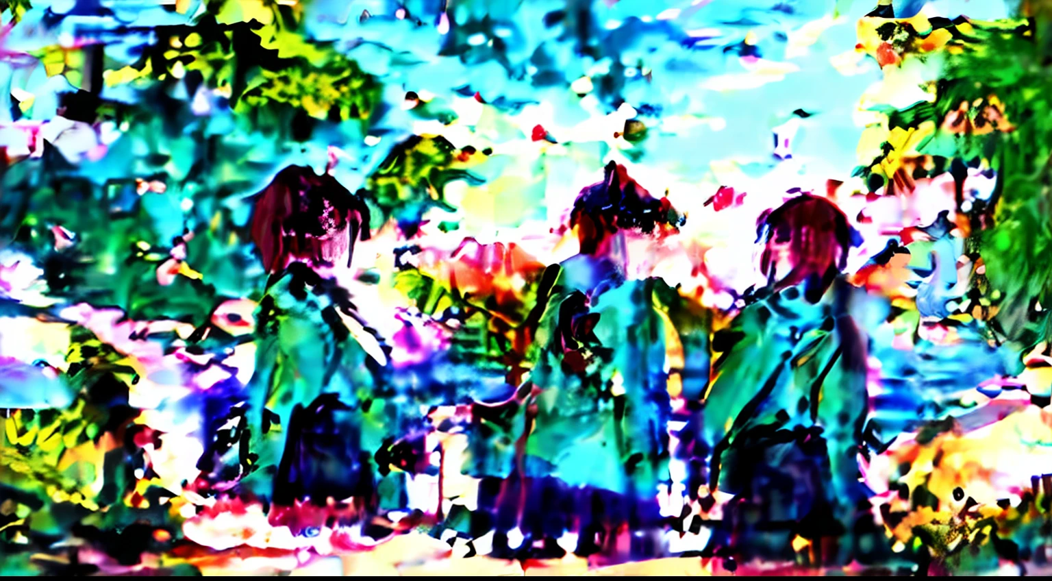 Anime characters standing in the forest，Carrying a backpack and teddy bear, Makoto Shinkai Cyril Rolando, Guweiz e Makoto Shinkai, in the style of makoto shinkai, Makoto Shinkai!, Makoto Shinkai!!, Anime art wallpaper 8 K, ( ( Makoto Shinkai ) ), style of anime4 K, atey ghailan 8 k