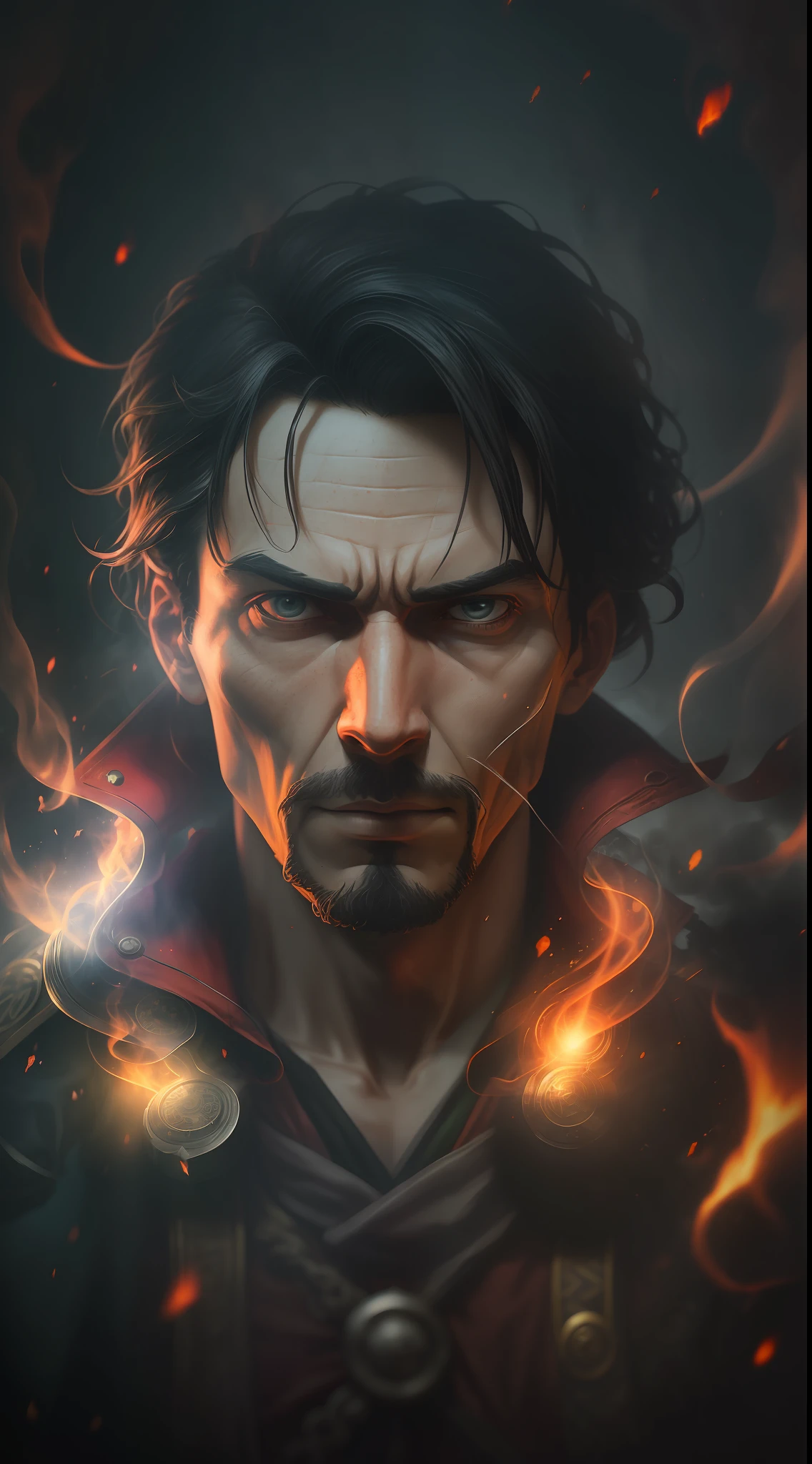 (gloomy shot: 1.1), epic realistic, Doctor Strange from Marvel in a red smoke cloud, soft cinematic light, Adobe Lightroom, darkroom, HDR, intricate, highly detailed, (depth of field: 1.4), hyper-detail (artstation: 1.4), cinematic, warm light, dramatic light (complex details: 1.1)