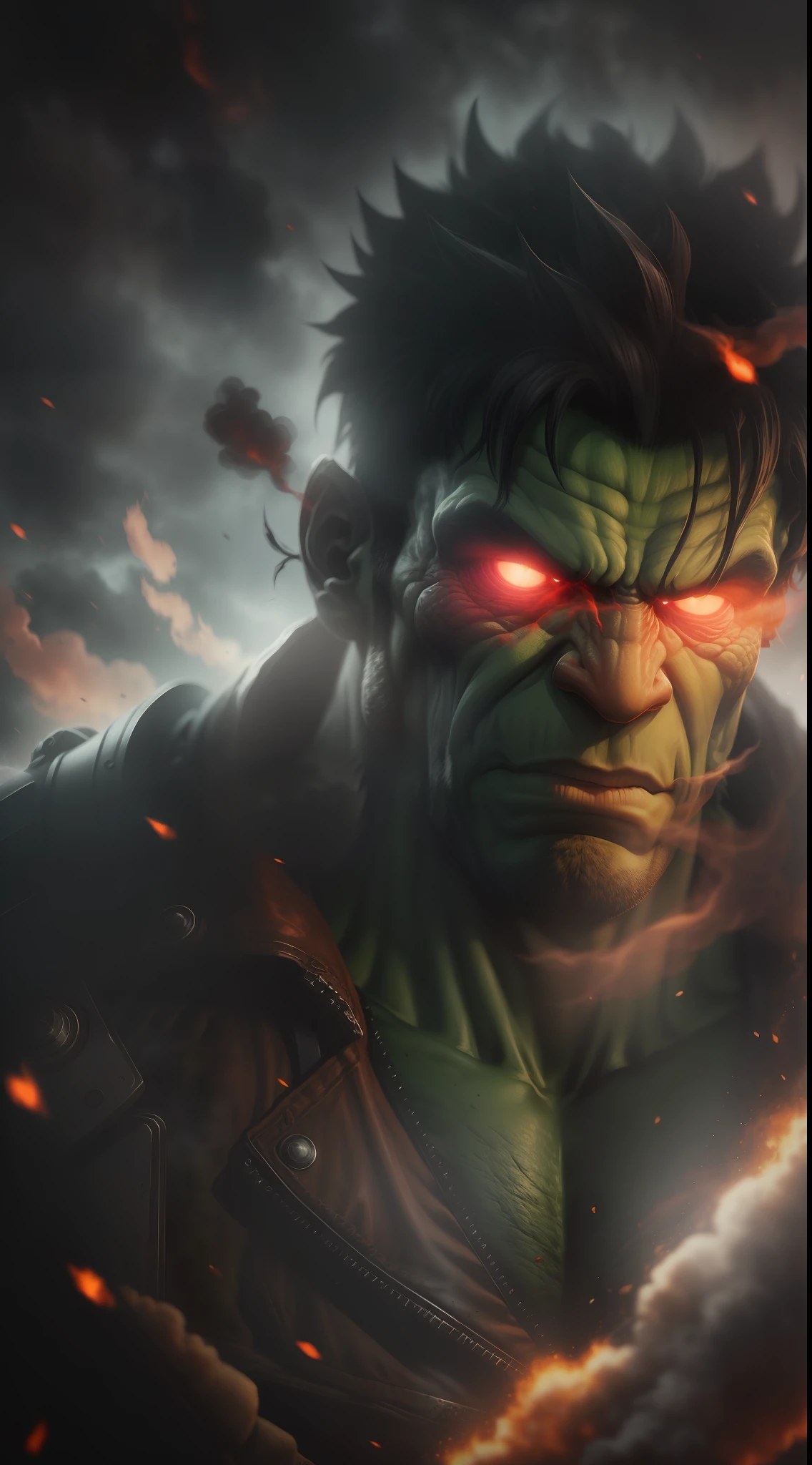 (gloomy shot: 1.1), epic realistic, Punk Hulk from Marvel in a red smoke cloud, soft cinematic light, Adobe Lightroom, darkroom, HDR, intricate, highly detailed, (depth of field: 1.4), hyper-detail (artstation: 1.4), cinematic, warm light, dramatic light (complex details: 1.1)