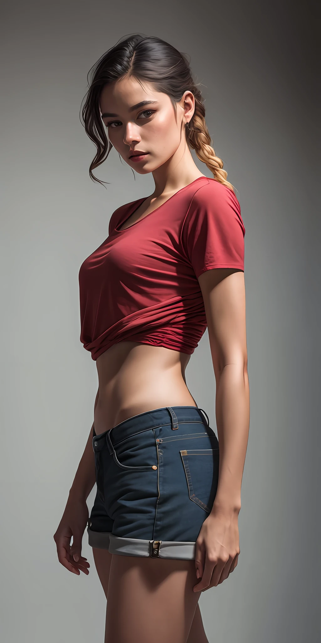 Beautiful Swedish university student, loira, Side braid, corpo inteiro, in basic clothing, de camiseta branca, de shorts curto, do lado de fora na rua, ((magro, pequeno)), fotorrealista, foto, obra-prima, realista, realismo, fotorrealismo, alto contraste, Photorealistic digital art trend on Artstation 8k HD high definition realistic detail, detalhada, textura da pele, hiperdetalhada, textura realista da pele, armadura, melhor qualidade, ultra high-resolution, (fotorrealista: 1.4), alta resolução, detalhada, foto crua, sharp re, by Lee Jeffries Nikon D850 Film Stock Photography 4 Camera Kodak Portra 400 Lens F1.6 colors rich hyper realistic texture dramatic lighting unrealengine trend in artstation cinestill 800,