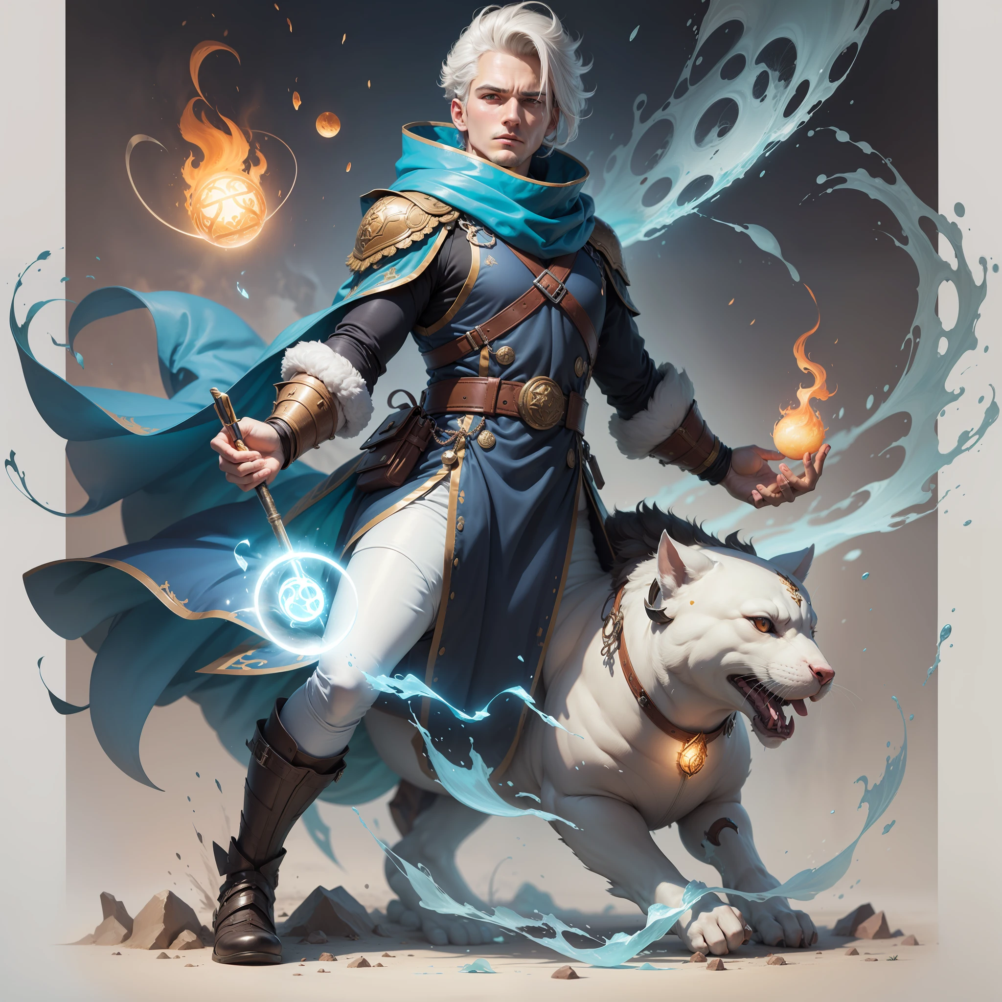 Mage of the Three Elements,Inflated,beutiful,man,knows how to shoot ,knows how to transform,commands the Yuarmia