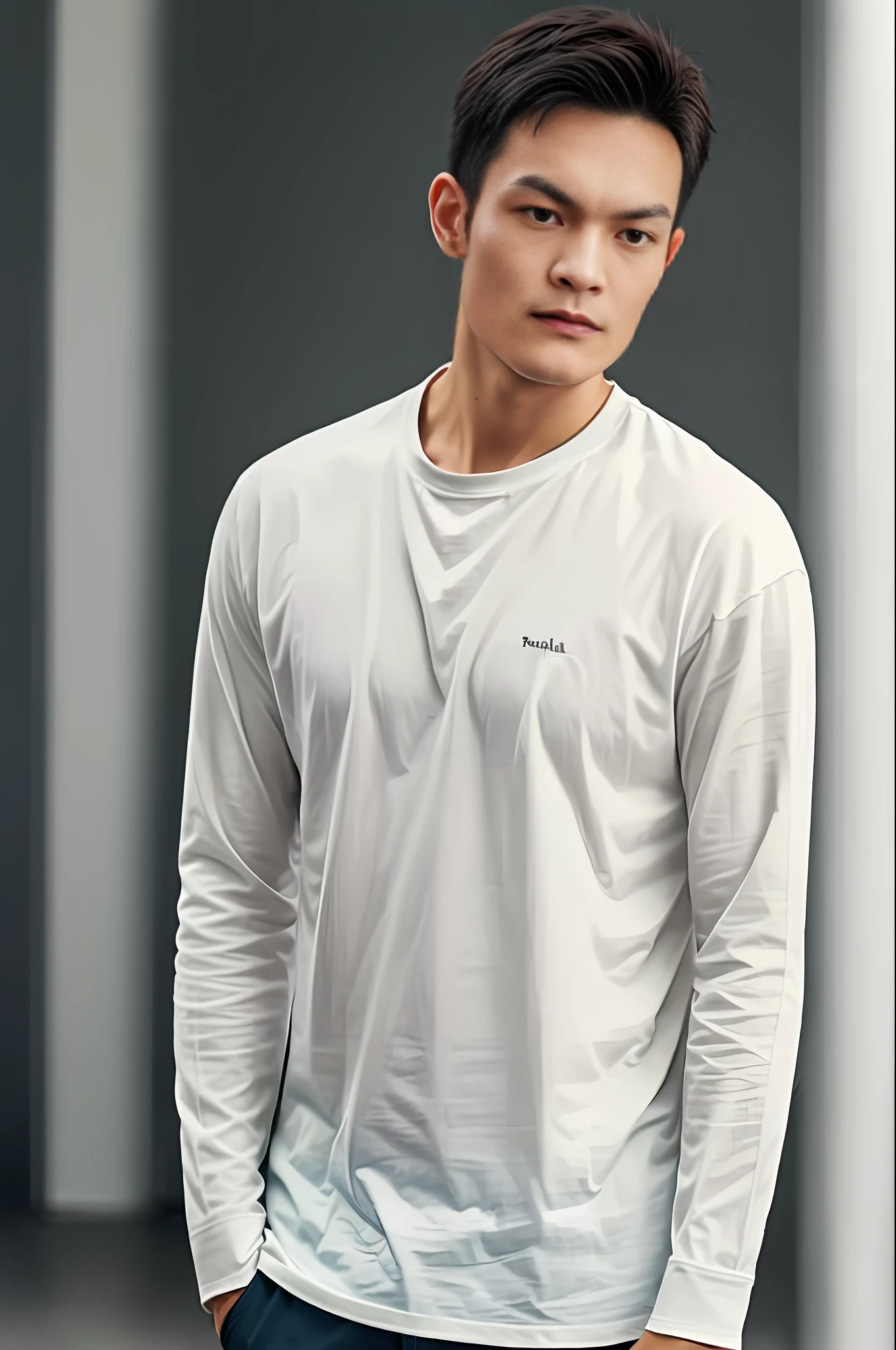 1man，A 30-year-old male，wearing long-sleeve white shirt，Upper body，gentlesoftlighting，tmasterpiece，best qualtiy，8K  UHD，digital SLR camera，filmgrain，Midjourney and greg rutkowski's Fujifilm XT3 realistic painting art