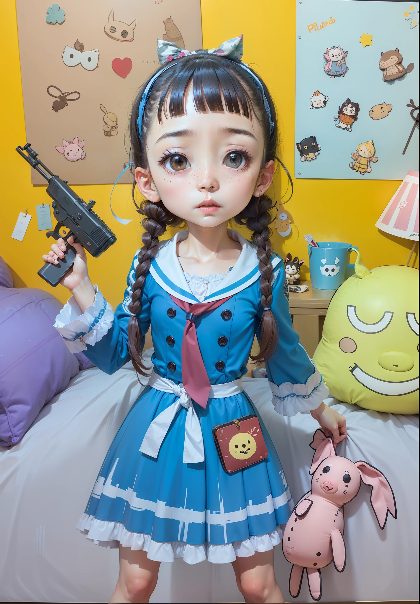 ta、plushies、Colt Woodsman、onepiece、pigtails、hitornfreckles