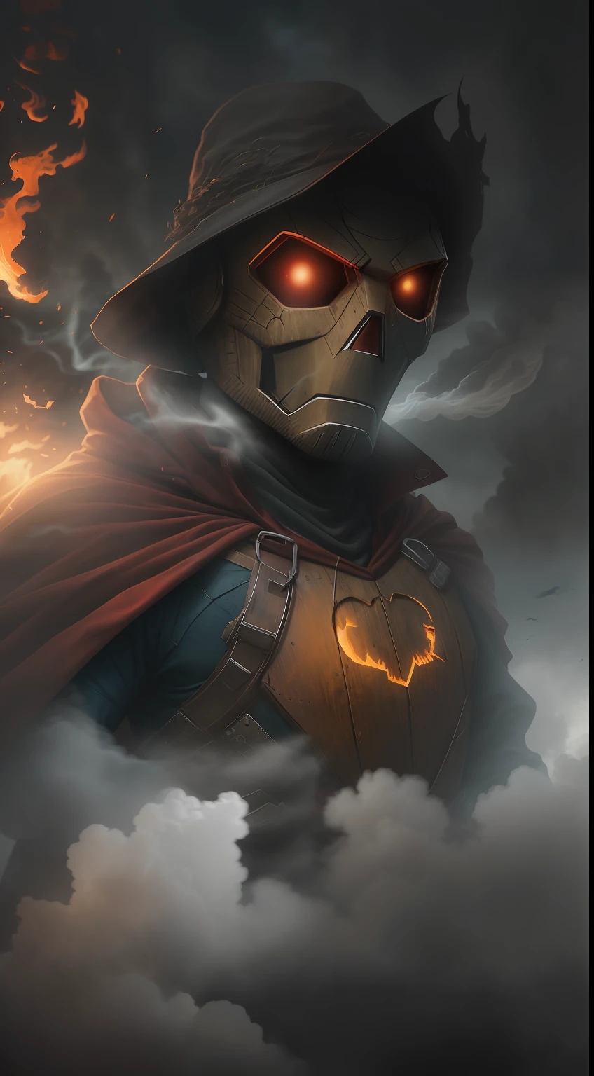 (A gloomy snapshot: 1.1), Epic Realistic, DC Comics' Scarecrow in a Red Smoke Cloud, soft cinematic light, Adobe Lightroom, Photo Lab, HDR, an intricate, Highly detailed, (Depth of field: 1,4), hyper-detailing (Artstation: 1,4), Filmic, Warm light, Dramatic light (Complicated details: 1,1)