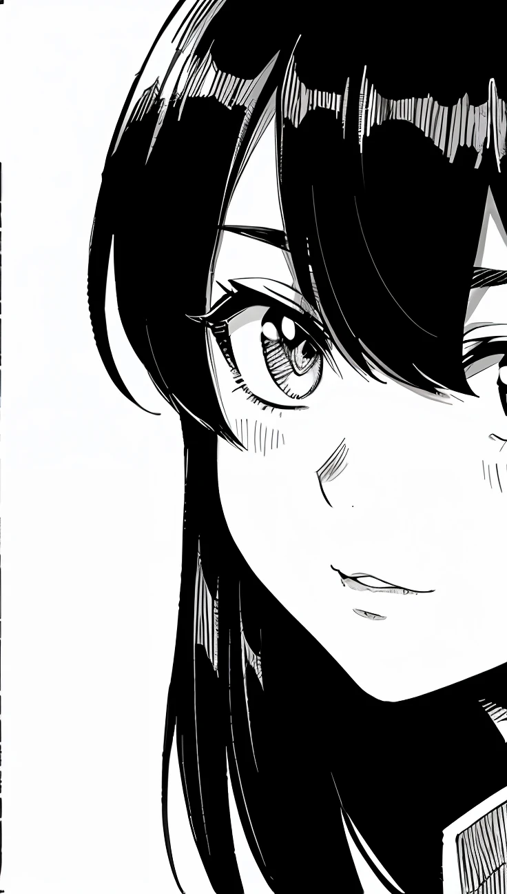 a close up of a person with a black and white picture, kentaro miura manga art style, BW close-up - upward contoured face,Cute sister， schoolgirls, Impeccable， Tumblr, intense black line art, kentaro miura manga style, black and white manga style, Sideburns, inspirado em Okumura Masanobu, thick black lineart, in kaethe butcher, subtle anime style
