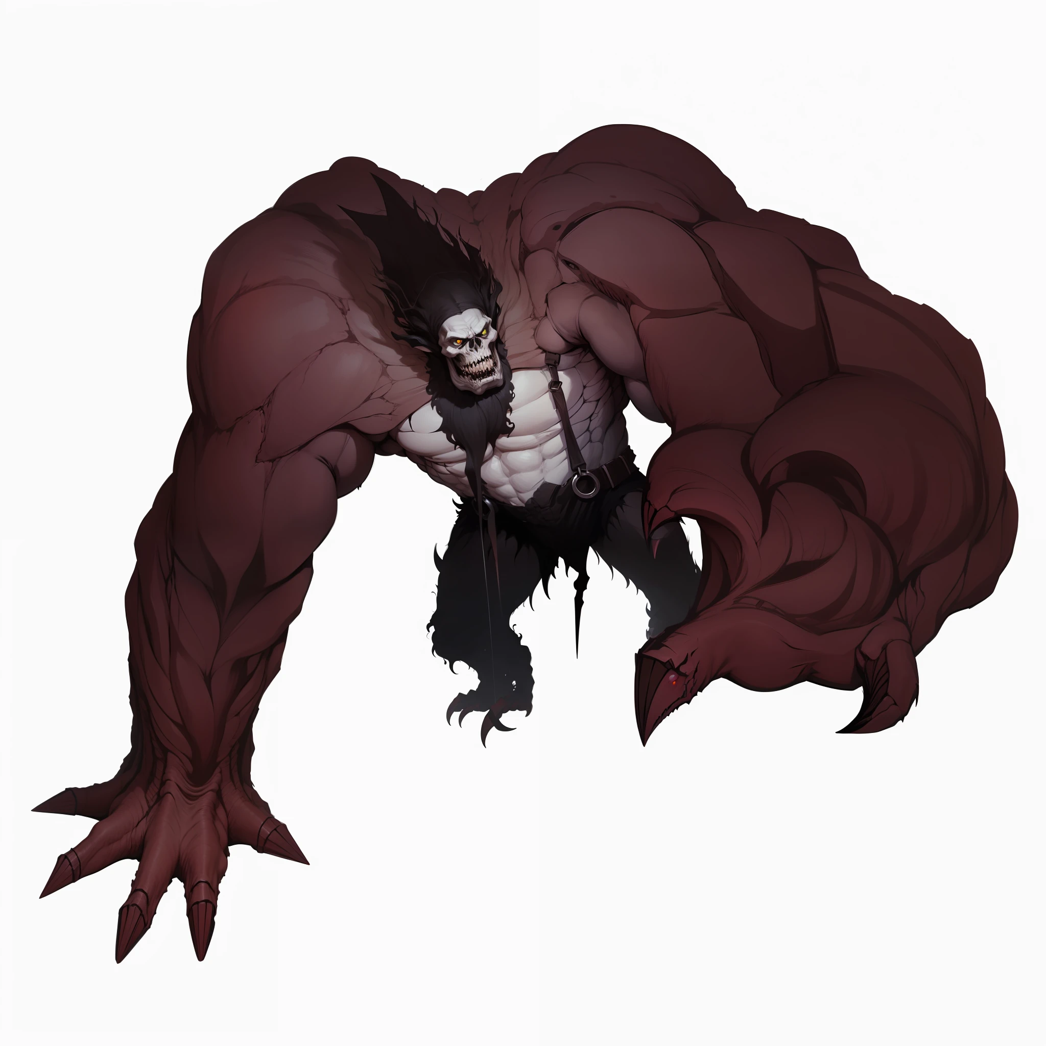 The monsters' legs will have no clothes, strong legs with claws on the feet