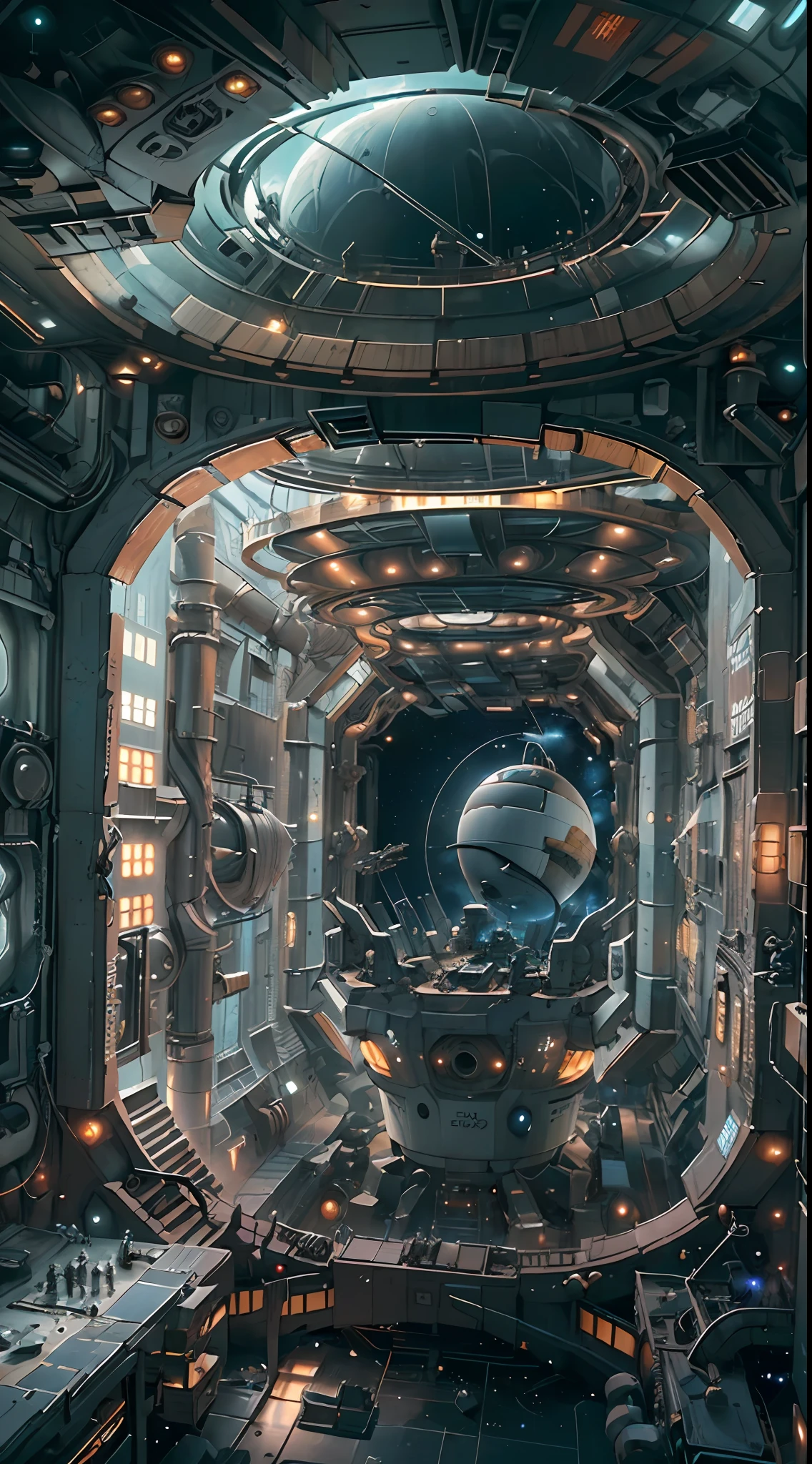 A captivating depiction of a space station floating in the vast expanse of the universe, (stunning cosmic backdrop), (detailed spacecraft design), (realistic rendering), (impressive scale and proportions), (futuristic architecture), (attention to scientific accuracy), (intricate mechanical details), (immersive lighting effects), (awe-inspiring sense of vastness), trending on ArtStation, (trending on CGSociety), (showcasing the wonders of space exploration), (evokes a sense of technological advancement), (highly detailed space environment), (impressive attention to texture and materials), (depiction of astronauts or extraterrestrial life), (conveys a sense of tranquility and awe), (capturing the beauty and mysteries of the cosmos), (skillful portrayal of depth and perspective),vortex,houtufeng,The wreckage of a giant space ship