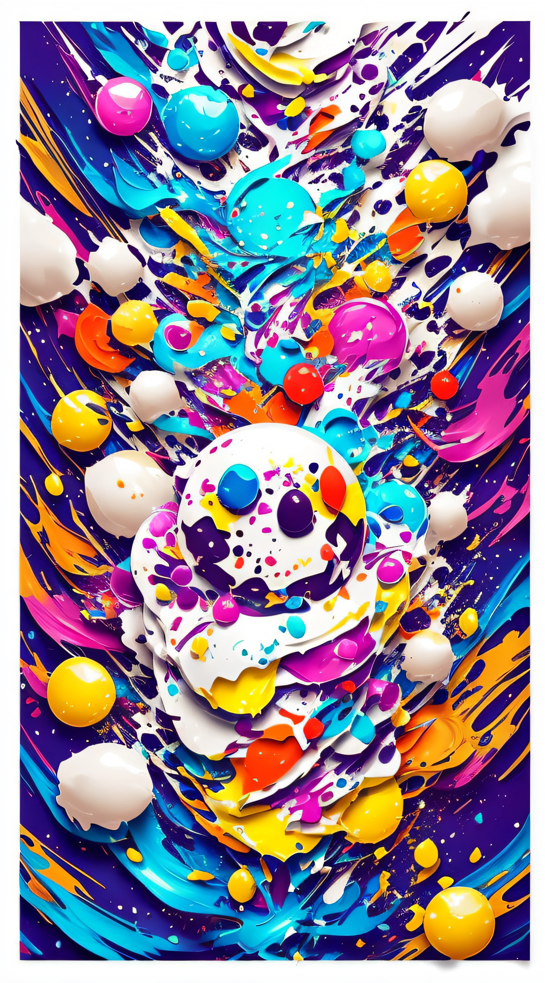 Sticker, Splash art, icecream come ((white background)), epic instagram, artstation, colorful ink splash style, outline, intricately detailed hyperdetailed, unrealistic engine, fantastic, intricate details, splash screen, complementary colors, fantasy concept art, resolution 8k, deviantart masterpiece, oil painting, heavy brush strokes, paint drips, splash arts --auto
