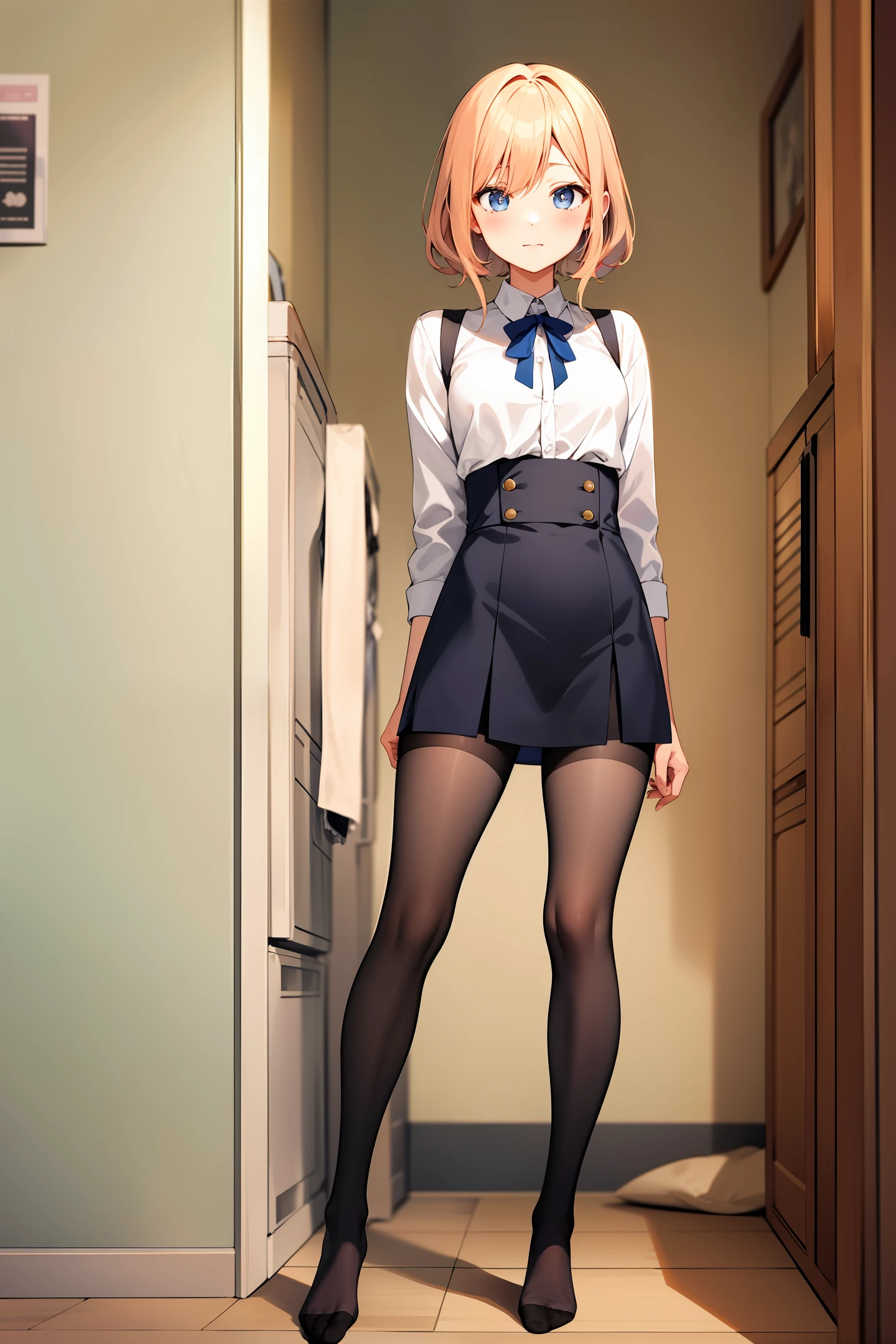 浴室，Anime shoujo，is shy，Removing stockings，