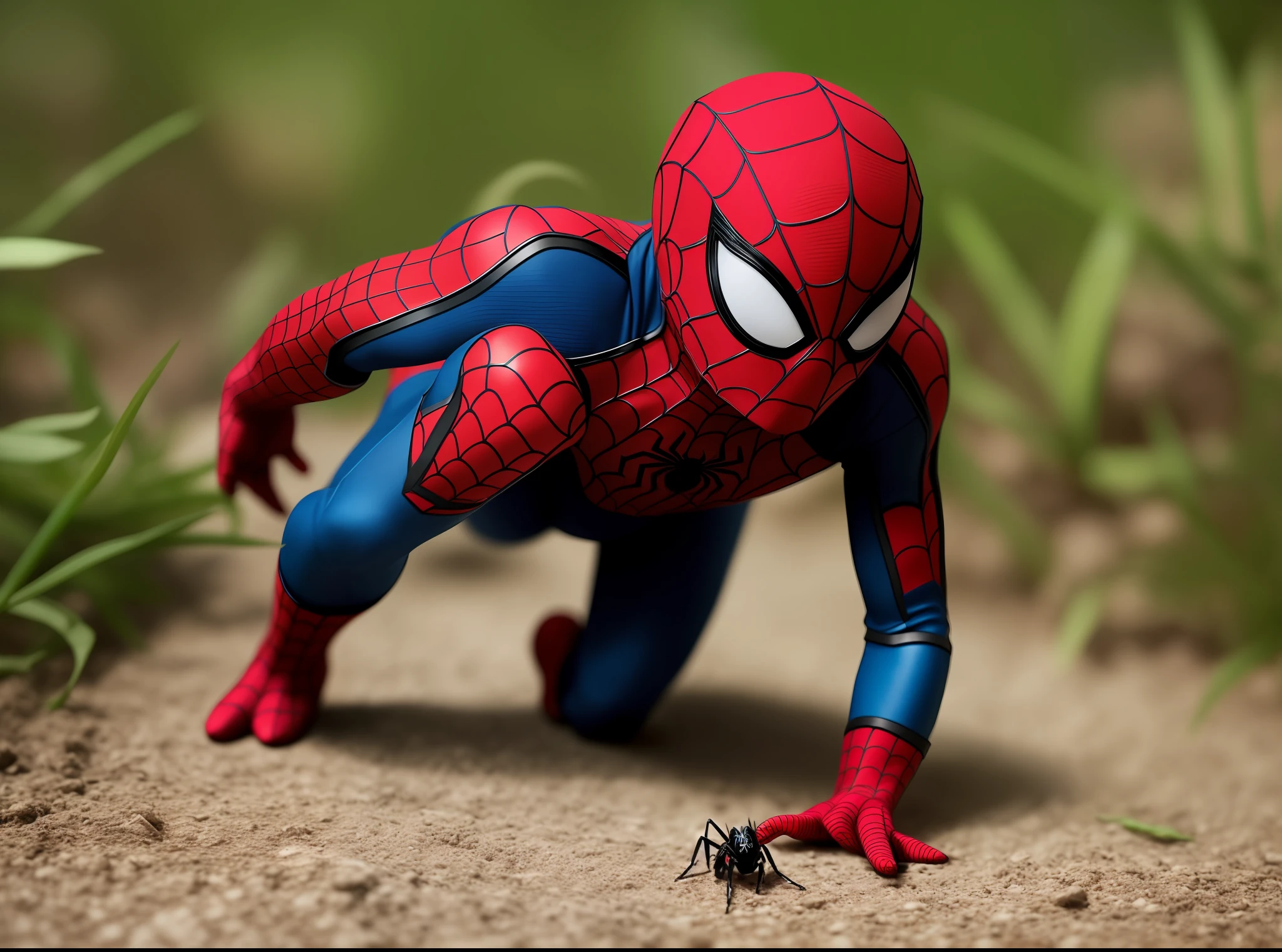 Remove the black blue and give quality for spider man hands