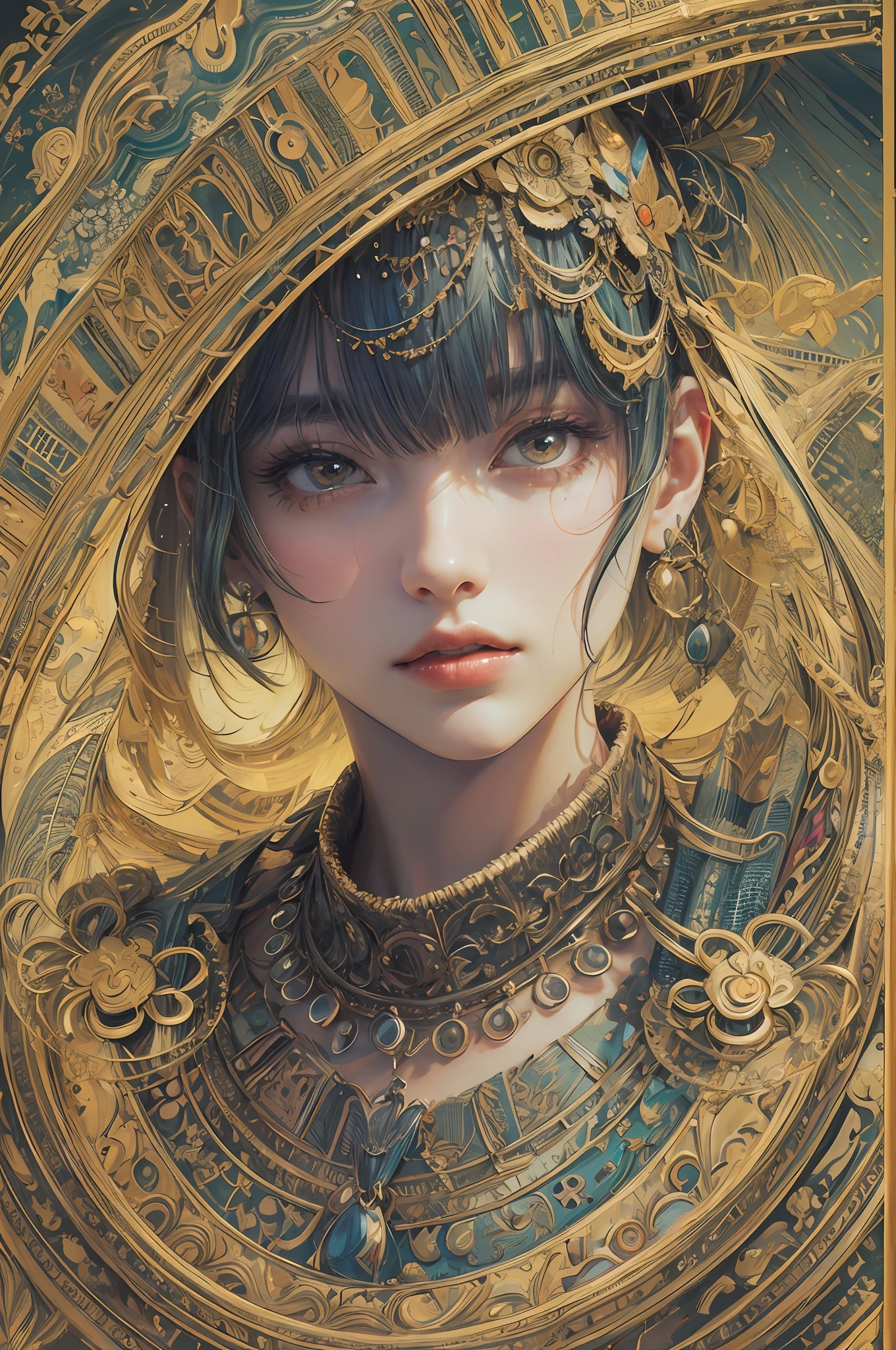 (Masterpiece, Top Quality, Top Quality, Official Art, Beautiful and Aesthetic:1.2), (1girl:1.3), (Fractal Art:1.3),
