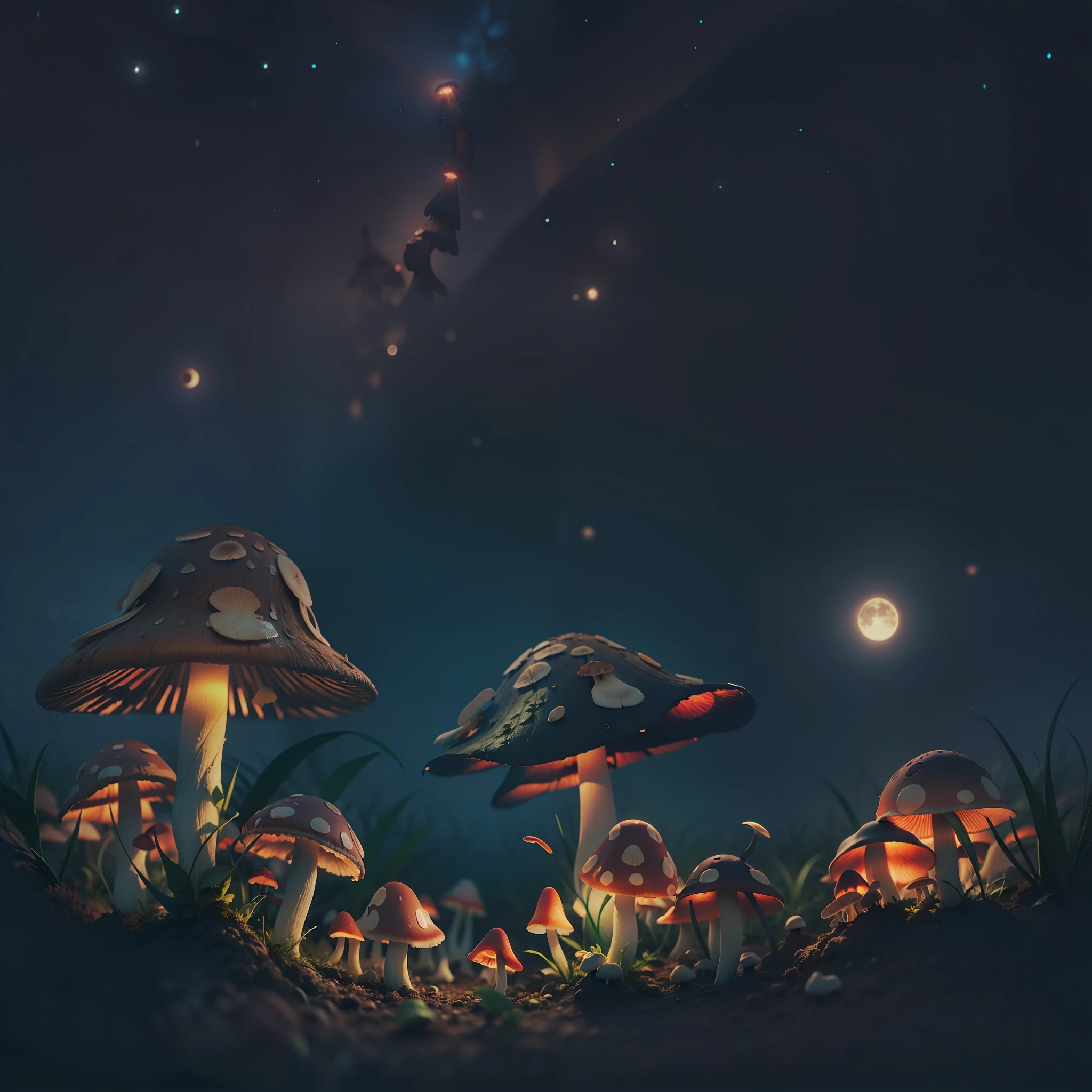 Night mushrooms