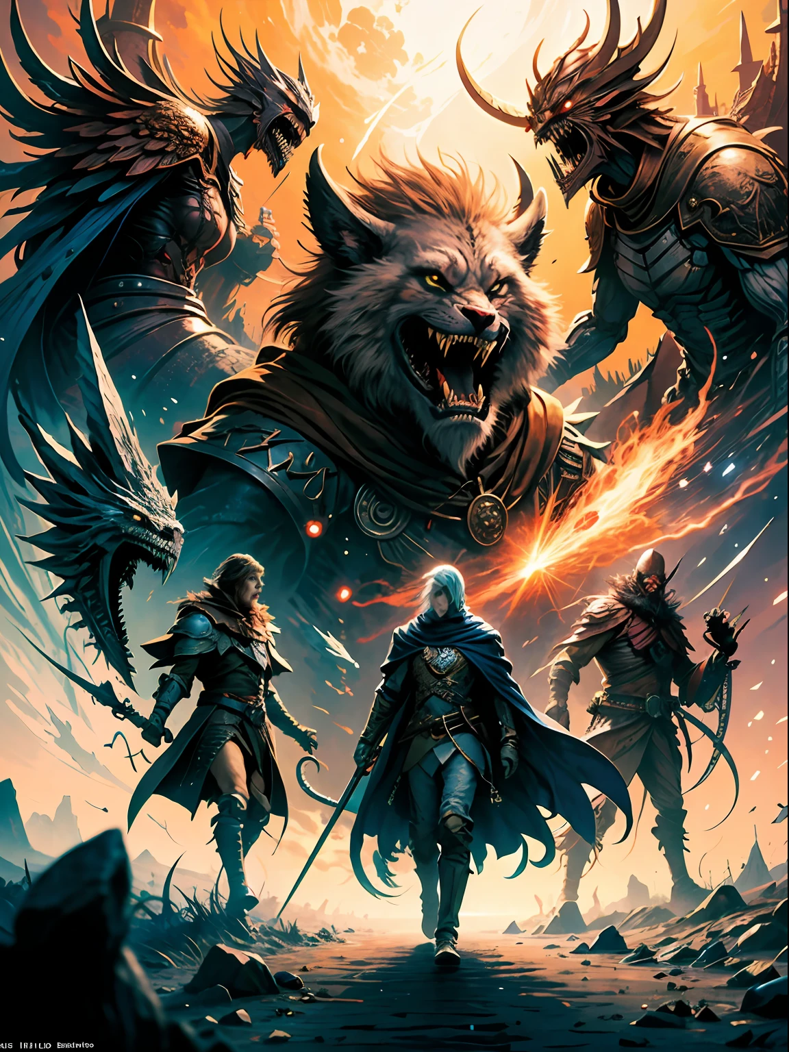 official art, unity 8k wallpaper, ultra detailed, beautiful and aesthetic, High quality, beautiful, masterpiece, best quality, 1man, multiple people, a dark wizard playing dungeons and dragons with friends, excited, funny