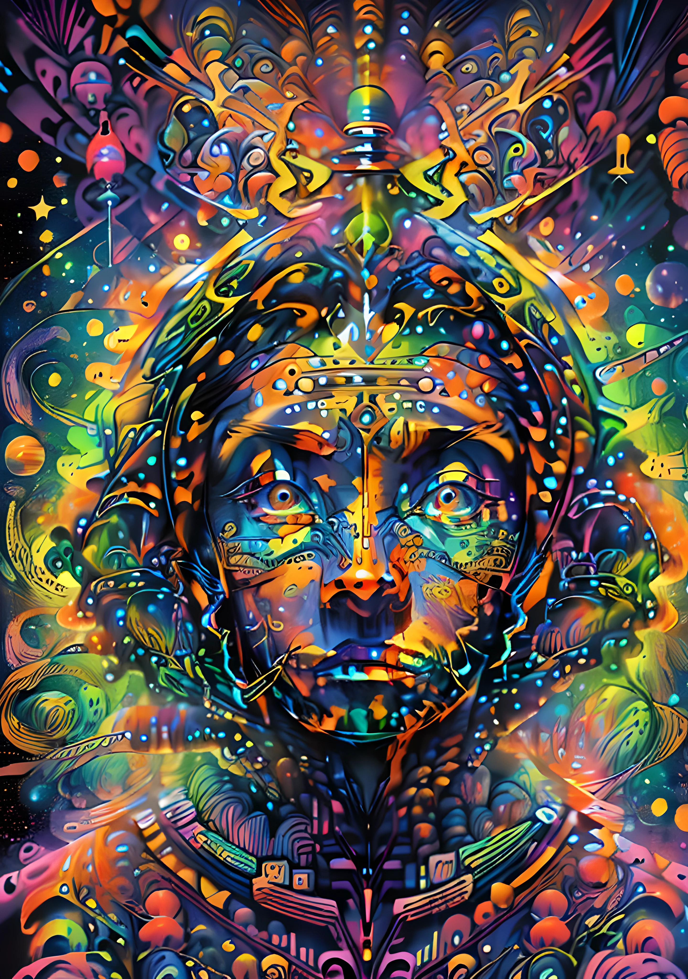 (High resolution, incredibly detailed, masterpiece), portrait of mc alfredex
, featuring fractal geometry in (vibrant colors:0.8), set against a (galactic background:1.2), bringing together complex, mesmerizing shapes and patterns,dmt ,fractal art,stars and galaxies