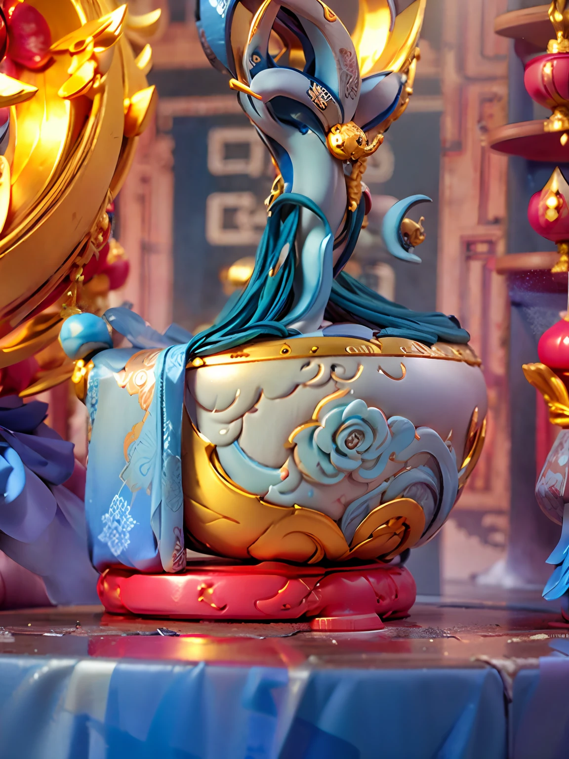 Premium gray,Blue,China-style,