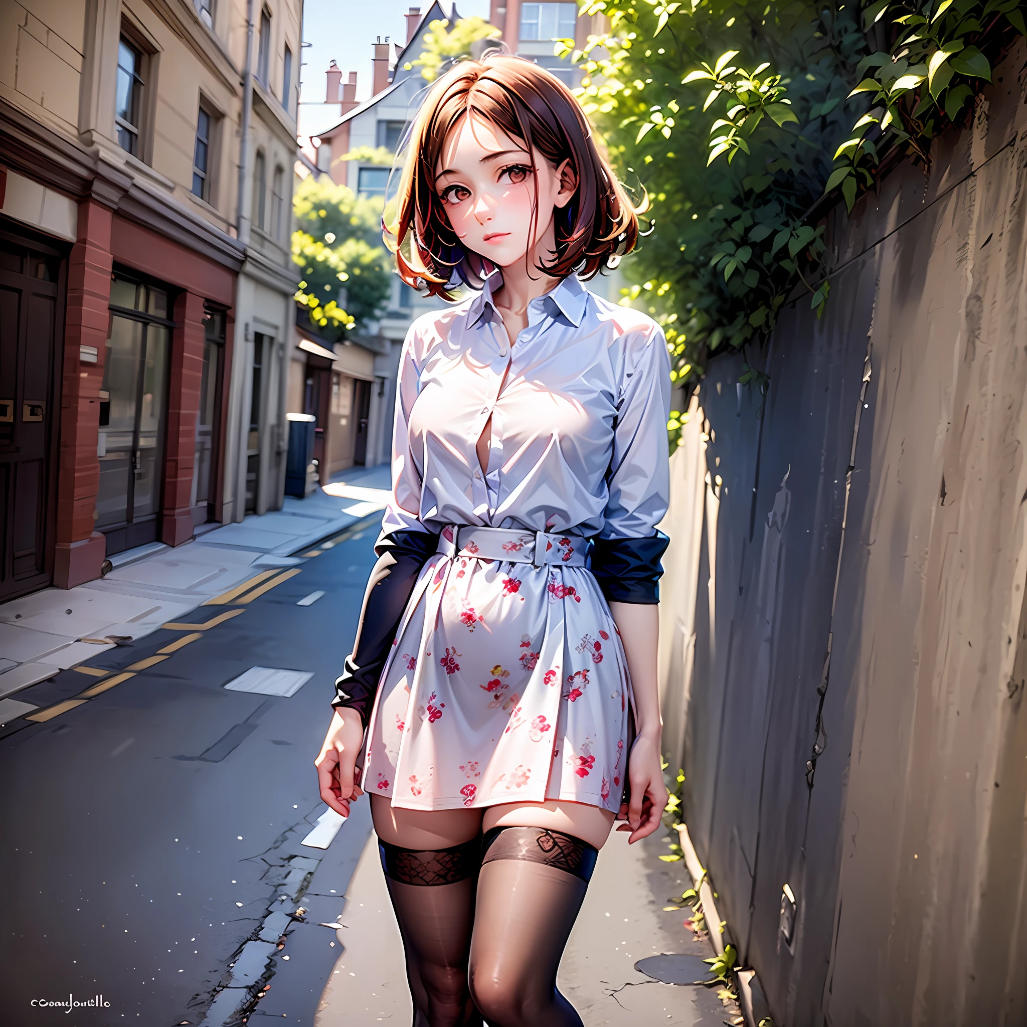 Masterpiece, 1femme,junior high school student,pas de jupe,collared shirt,Porte-jarretelles,Culotte,collants