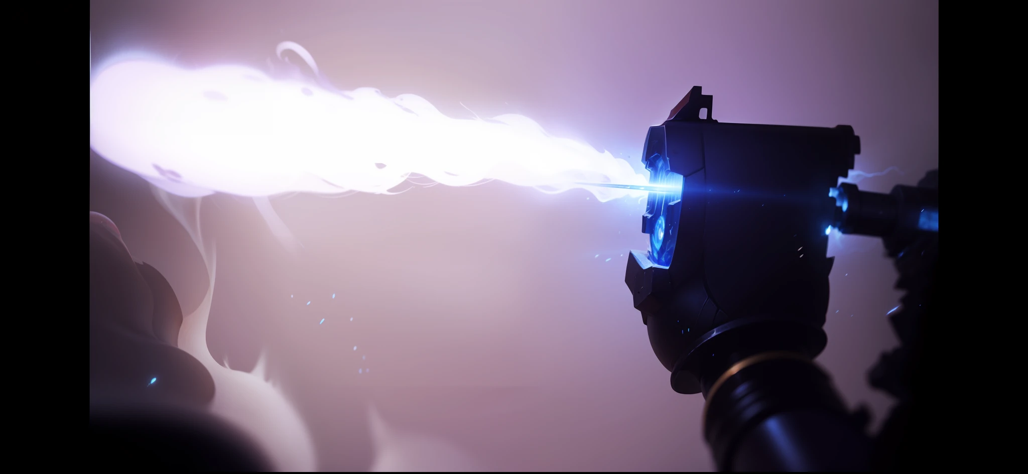 A weapon that fires blue high-temperature plasma shells