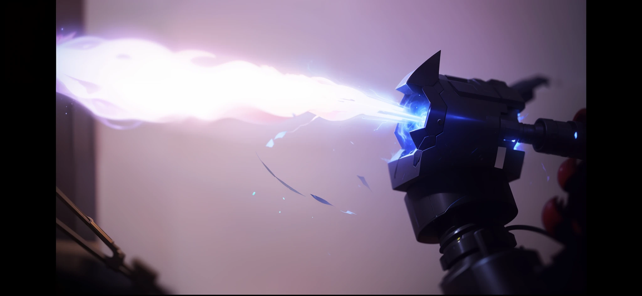 A weapon that fires blue high-temperature plasma shells