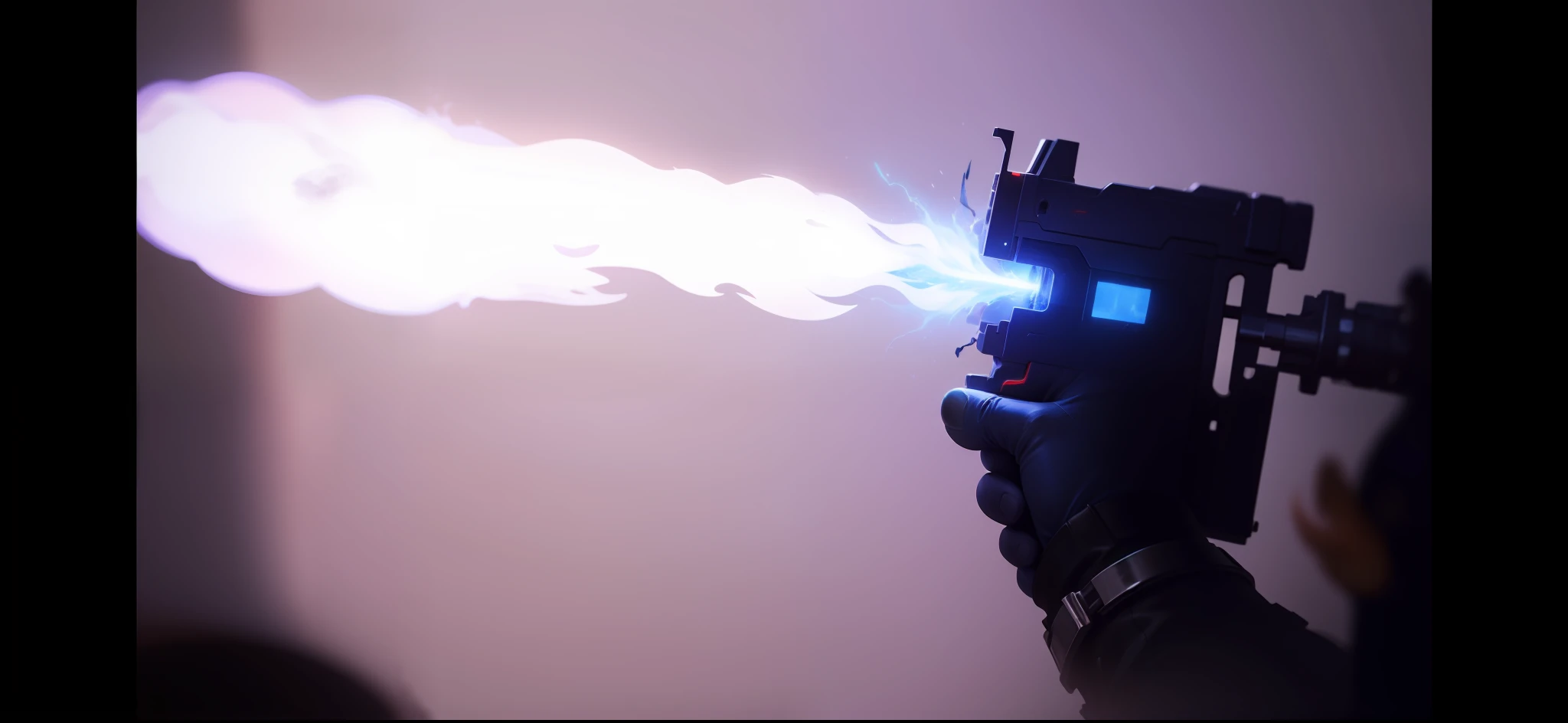 A weapon that fires blue high-temperature plasma shells
