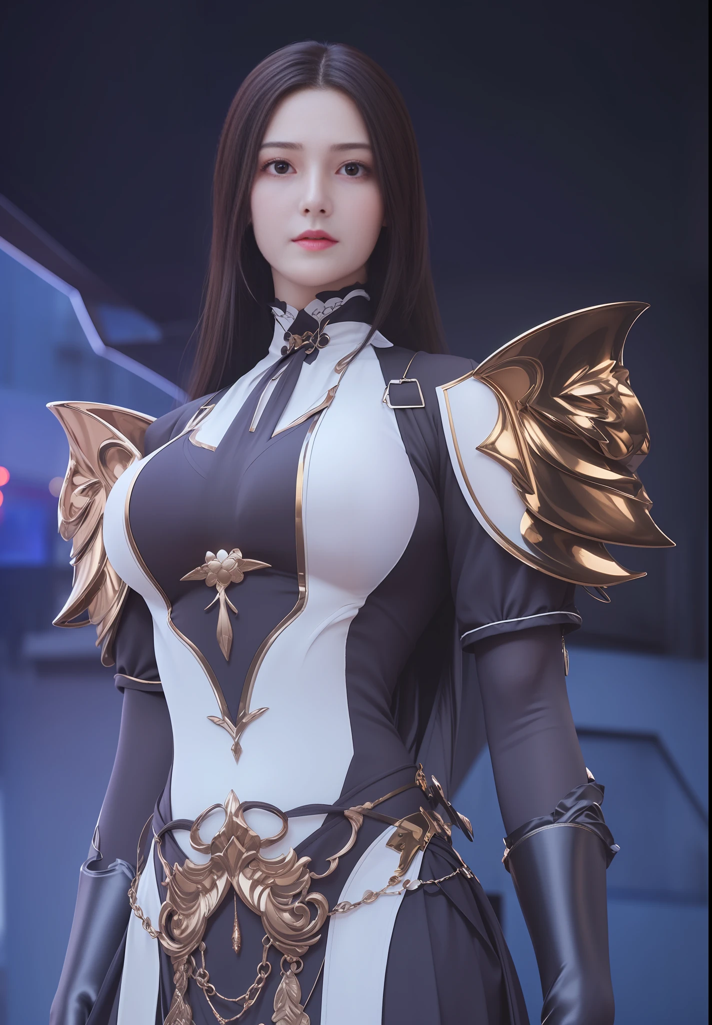 (masterpiece, best quality, extremely detailed 8k, ultra hd, ultra-detailed, highly detailed, highly realistic, ultra-realistic, photo realistic), (1girl:1.5), (detailed realistic skin), (realistic big breasts), slender abs,