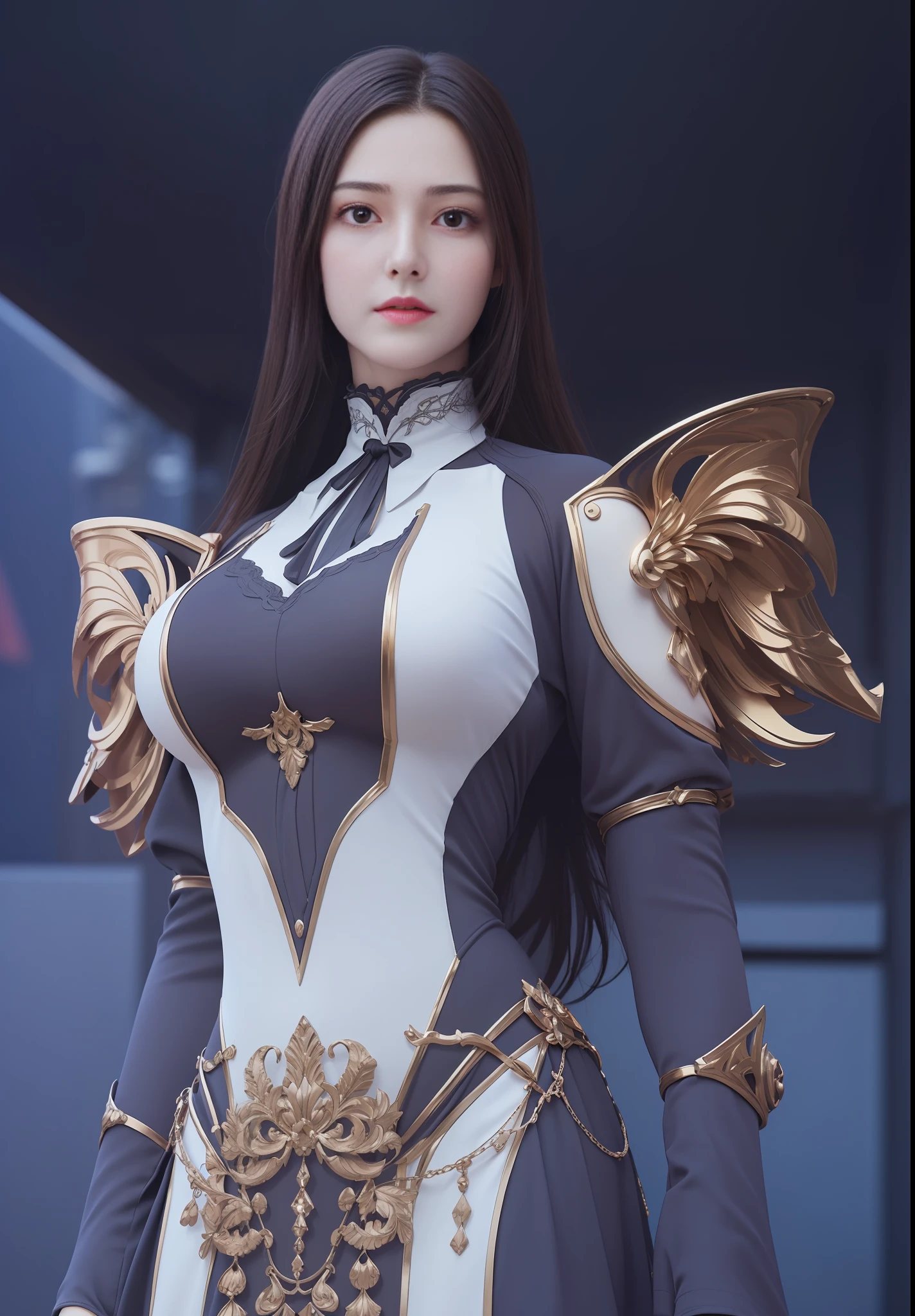 (masterpiece, best quality, extremely detailed 8k, ultra hd, ultra-detailed, highly detailed, highly realistic, ultra-realistic, photo realistic), (1girl:1.5), (detailed realistic skin), (realistic big breasts), slender abs,