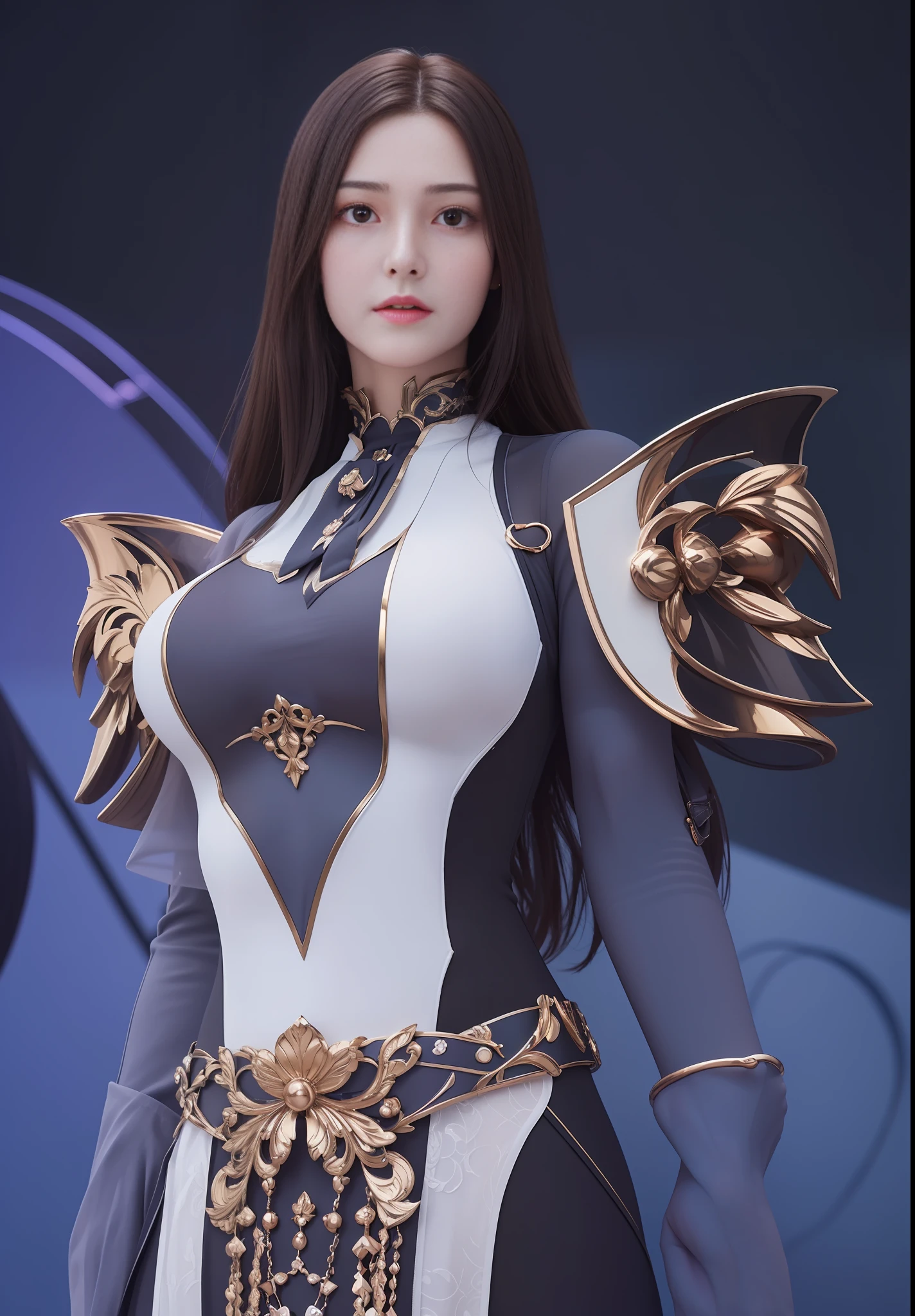(masterpiece, best quality, extremely detailed 8k, ultra hd, ultra-detailed, highly detailed, highly realistic, ultra-realistic, photo realistic), (1girl:1.5), (detailed realistic skin), (realistic big breasts), slender abs,