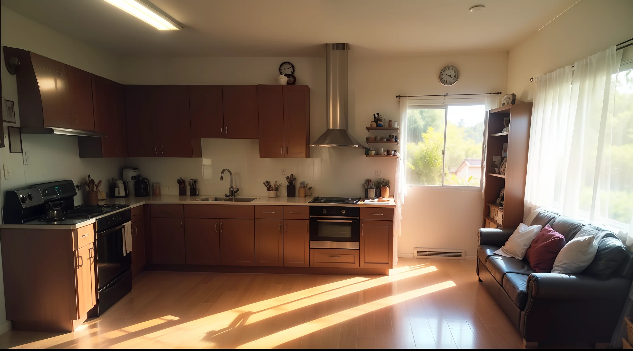 ((melhor qualidade, obra-prima, ultra-detalhado), (The best lighting, uma cena extremamente delicada e bonita), Pedro deixa Marta sozinha em casa.)