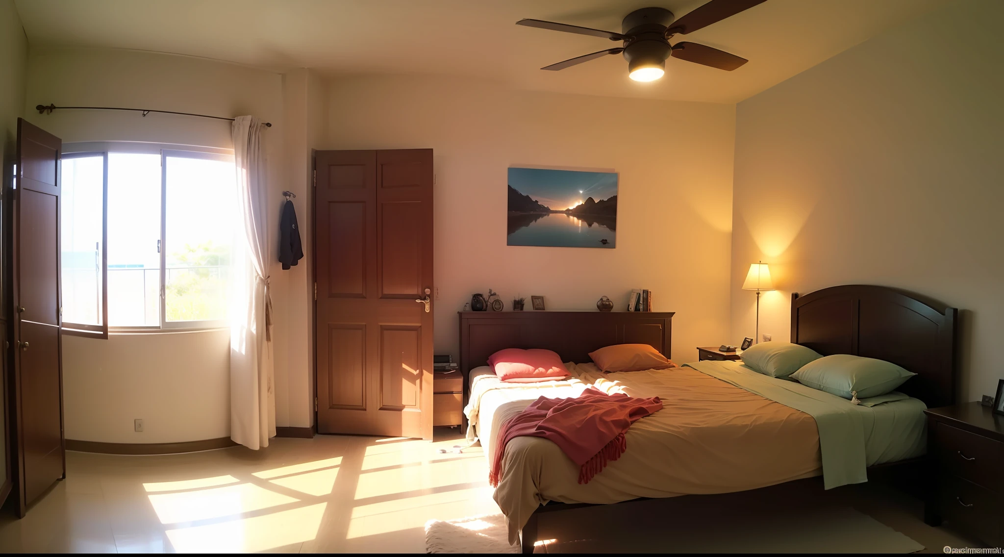 ((melhor qualidade, obra-prima, ultra-detalhado), (The best lighting, uma cena extremamente delicada e bonita), Pedro saia em casa.