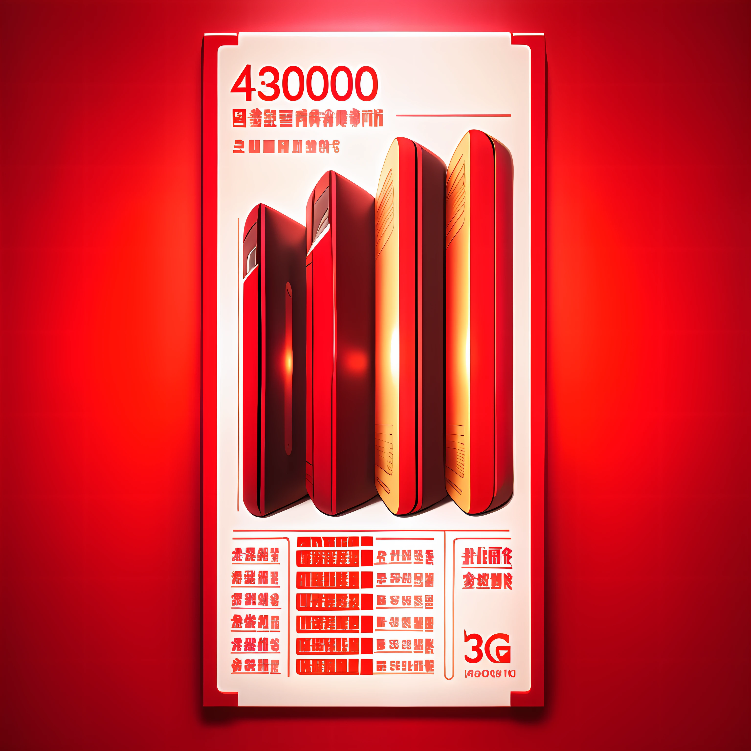 Red phone package flyer,depth of fields,4K,Includes 4 packages,‘45GB,Spain Unlimited Hit,600 minutes to hit China,15 euros a month',‘80GB,Spain Unlimited Hit,800 minutes to hit China,20 euros a month',‘100GB,Spain Unlimited Hit,3000 minutes to hit China,25 euros a month',‘200GB,Spain Unlimited Hit,3000 minutes to hit China,35 euros a month', --auto