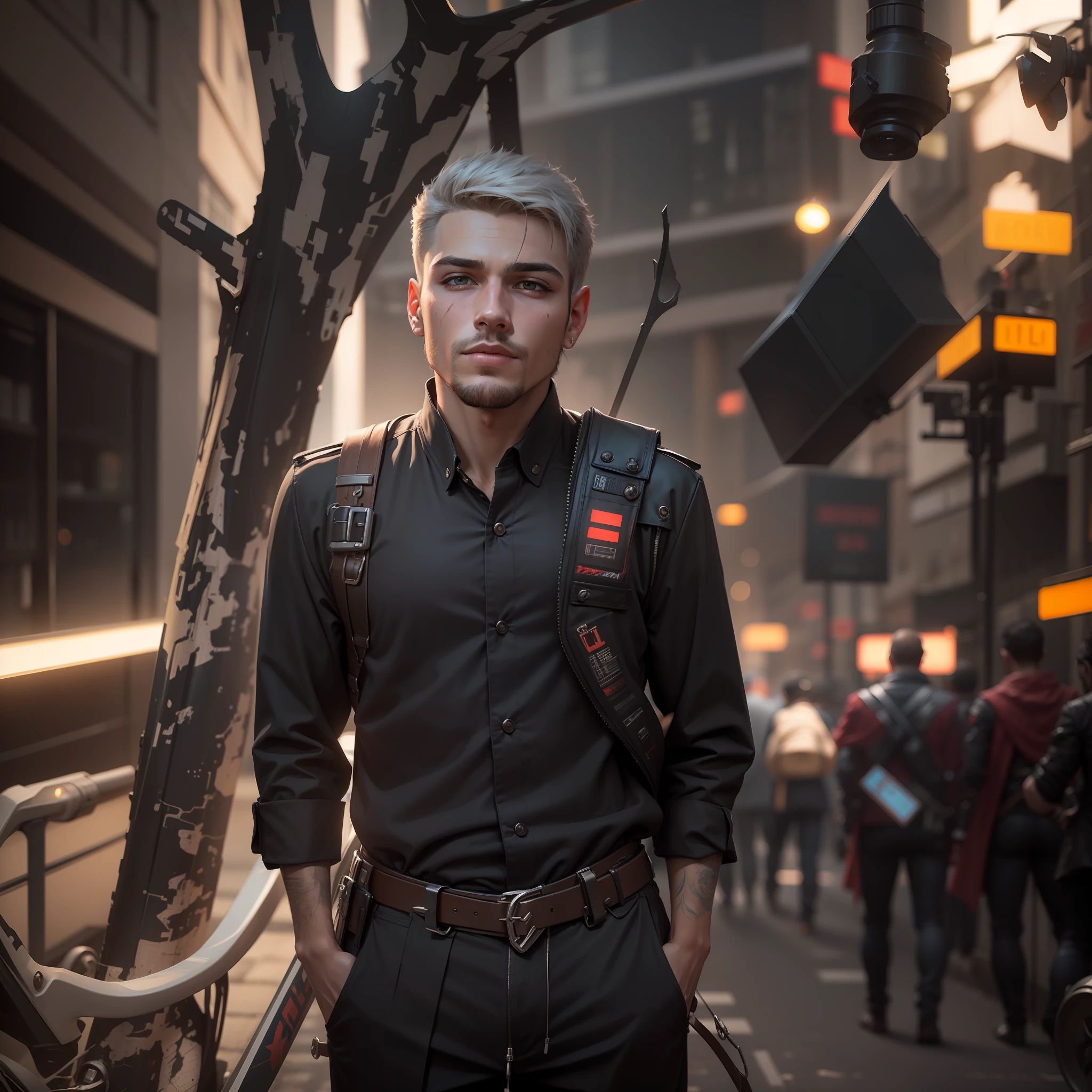 Change background cyberpunk handsome boy, realistic face, 8k, Ultra realistic,