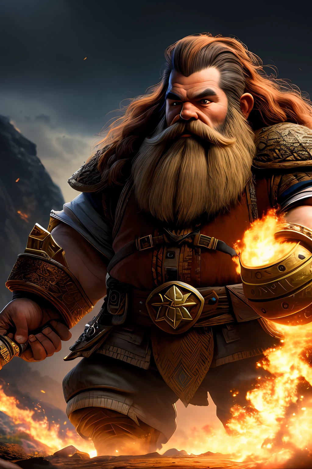 (extremely detailed 8k wallpaper), a medium shot photo of a War Dwarf, intricate, high detail, dramatic