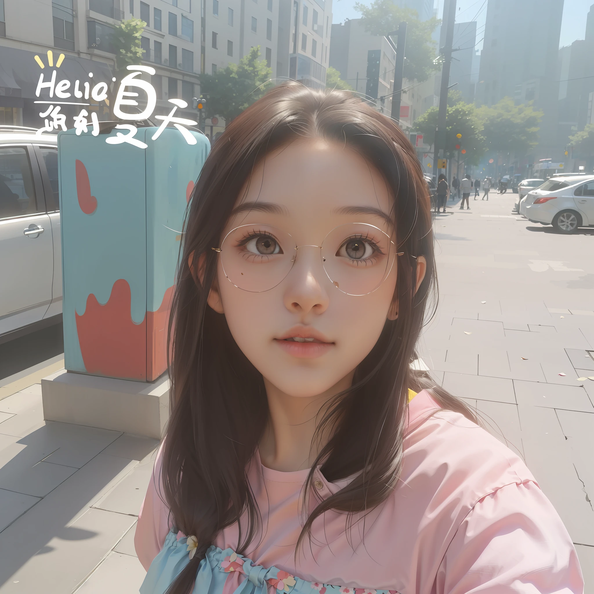 beautiful, (masterpiece:1.2), (best quality:1.2),outdoors, city, street, petals, sunshine, cinematic, drama angle, perfect black eyes, detail black eyes, perfect face, perfect lighting, 1 kid, ??? girl, solo, casual clothes, full body, black hair, withe dress, very long hair brown, hair brown, beatiful brown hair, black eyes, ponytail