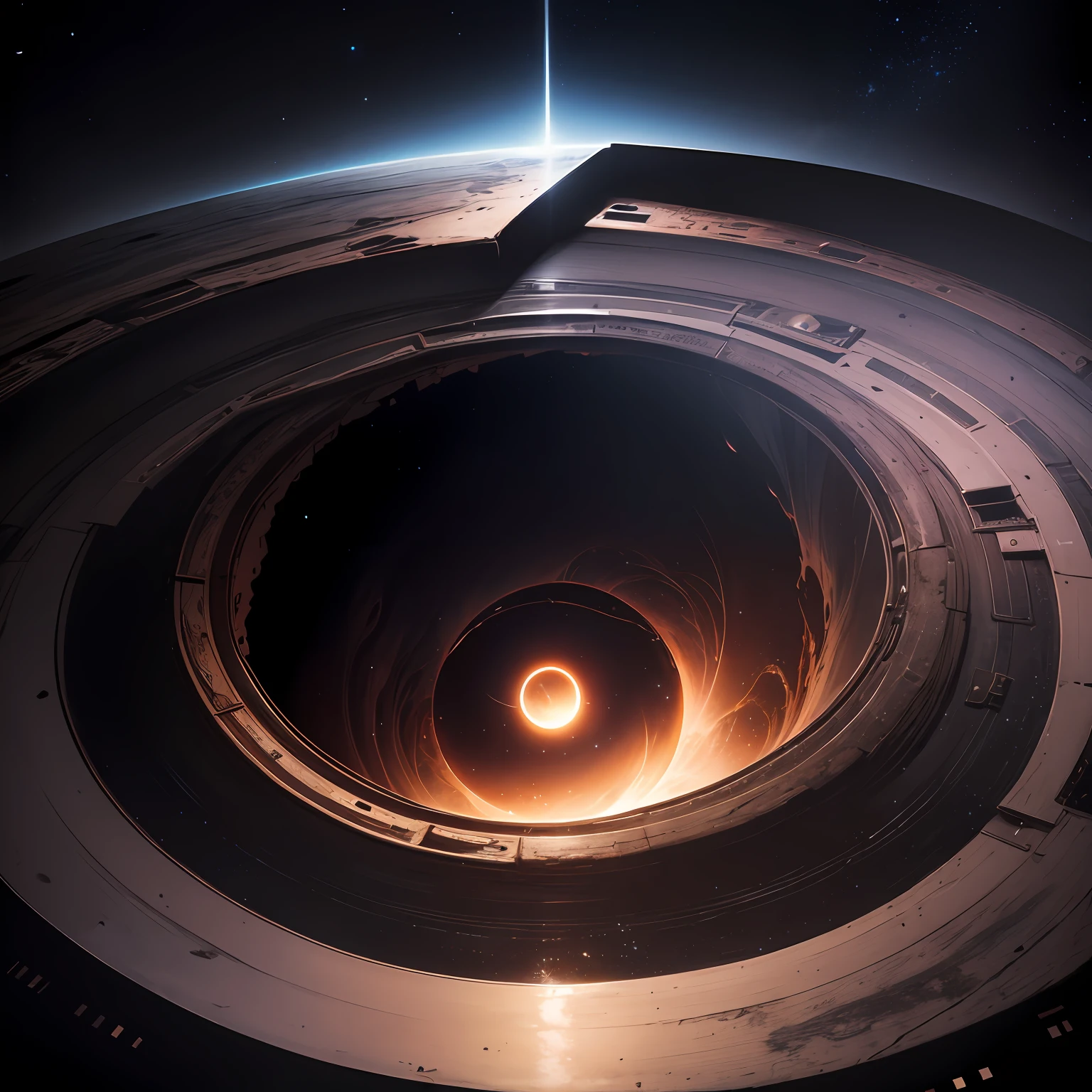 black hole,Visual boundaries,Devouring Starlight,Dust ring