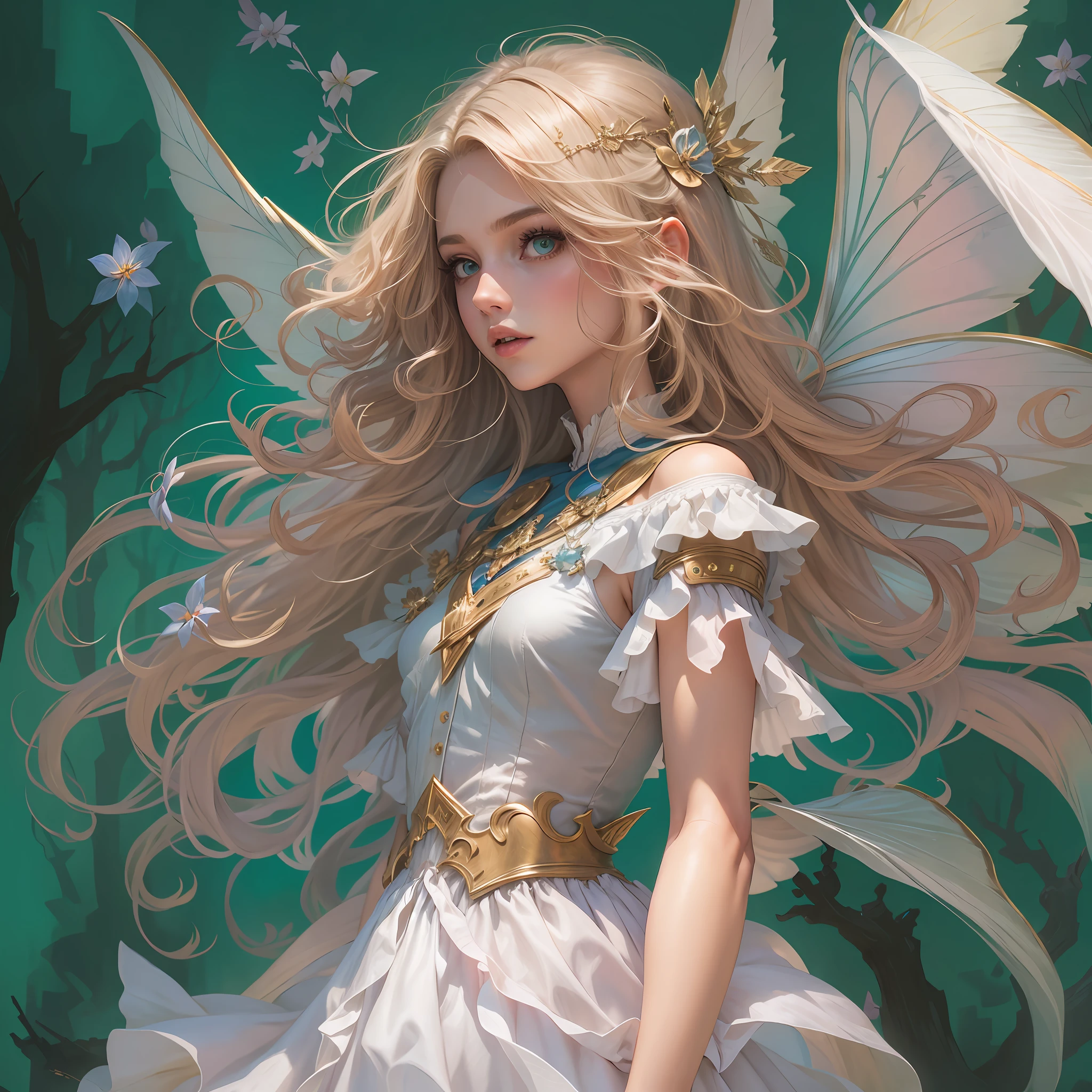 1 , faerie, fada, cabelo dourado, loira, vestido azul e branco, castlevania, 30 anos, vestido sensual, vestido cropped