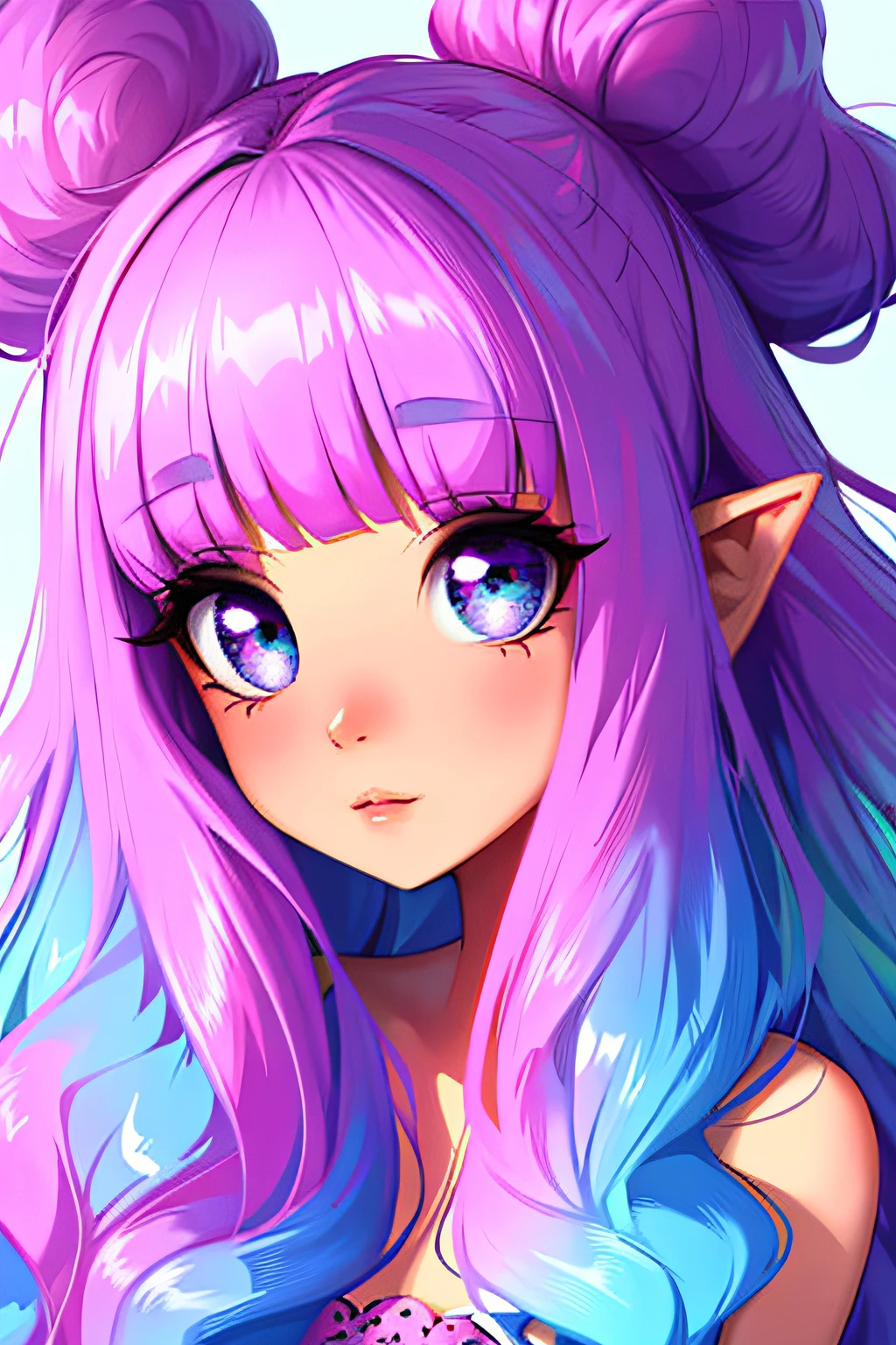 ethereal fairy, best quality, masterpiece, solo, portrait; cute, Adorable; in the style of Lisa Frank, Cartooncore, cute, adorable, bubblegum, kawaii; big detailed eyes, hyper detailed, 8k, very detailed face