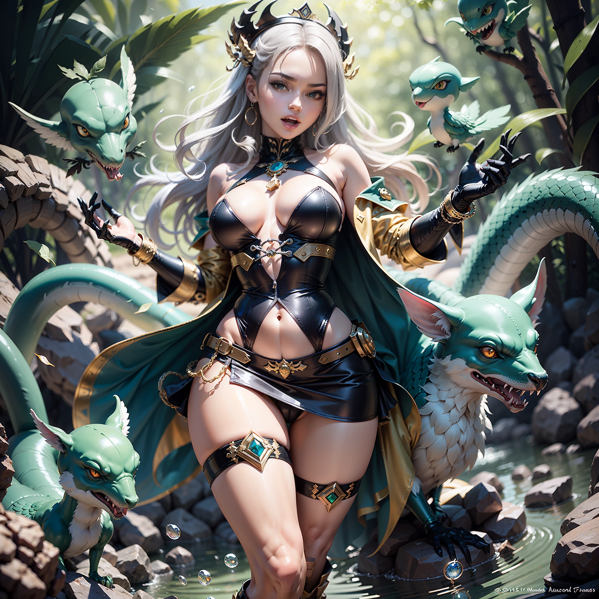 Medusa_with_hairs_tiny_Snakes:1.5 Viking_Tree Outdoor Nature "Ouroboros" Forest Natural Diplomatique headgear Queen Native éblouissantes Valkyrie-wings clef torus chains Gouvernail "Heavy Metal" Will-o'-the-wisp Fire-follets fairy pixie sprite conceptual safe female glamour aesthetic walking slow motion Cosplay "Nicki Minaj":1.5 "Rihanna":1.5 "beyonce":1.5 aristocratic jacket 38years symmetrical athletic bronzé hairstyle_snakes:1.5 obvious varied ecstatic fringes:1.5 visages:1.5 cheekbones effects reddened embarrassed lazuli water drop between eyes beautiful hair:1.5 Brown Eyes Pupils Black Iris Turquoise Sapphires Open Mouth Teeth Smiles Floating Jacket Fixed Pearls Eccentric Cape Levitating Shoulders-Off:1.2 chemise blanches dentelles clavicules papillotes varied breasts1.5 points:1.3 satin sideboob felt bikini:1.5 corsait:1.5 spinels thick navy leather skirt:1.5 soies assortie amples nombril:1.3 revealing pubic scarlet pubis-hairy obvious indigo underwear:1.5 Size chastity belt:1.3 silver adorned padlock Gold thighs legs garters Gothic stainless steel boots decorated onyx equirectangular 360 monastery opal marble ruby background:1.5 DoF mannequins lantern dressed armor richly decorated:1.5 "Chevaleresque" dramatic chrome metallic flat bands fathoms brass fullbodye lys rune ornate emerald plasma embroidered glyphs Tourmaline wood engravings lava magic intricate:1.5 summons snake incandescent Crystalline familiar robot Mecha (EOS R6 135mm 1/1250s f/2.8 ISO400) Mech Mechanized snakes flowering Quetzalcoatl:1.5 Adaptable volumetric luminescence:1.5 saturated:1.5 ultra:1.5 pro-photorealists:1.5 optimaux:1.5 qualities:1.5 details:1.5 precise:1.5 reflex:1.5 resolutions:1.5 3dcg max:1.5 graduates:1.5 improved:1.5 Octanes_rendues:1.5 UHD XT3 16K DSLR HDR UnrealEngine5 profondeurs:1.5 ultra_sharpness:1.5 ombres analogiques:1.5 CGSCOSITY pet chef-d':1.5 "Bruce Weber girls" multi etc.