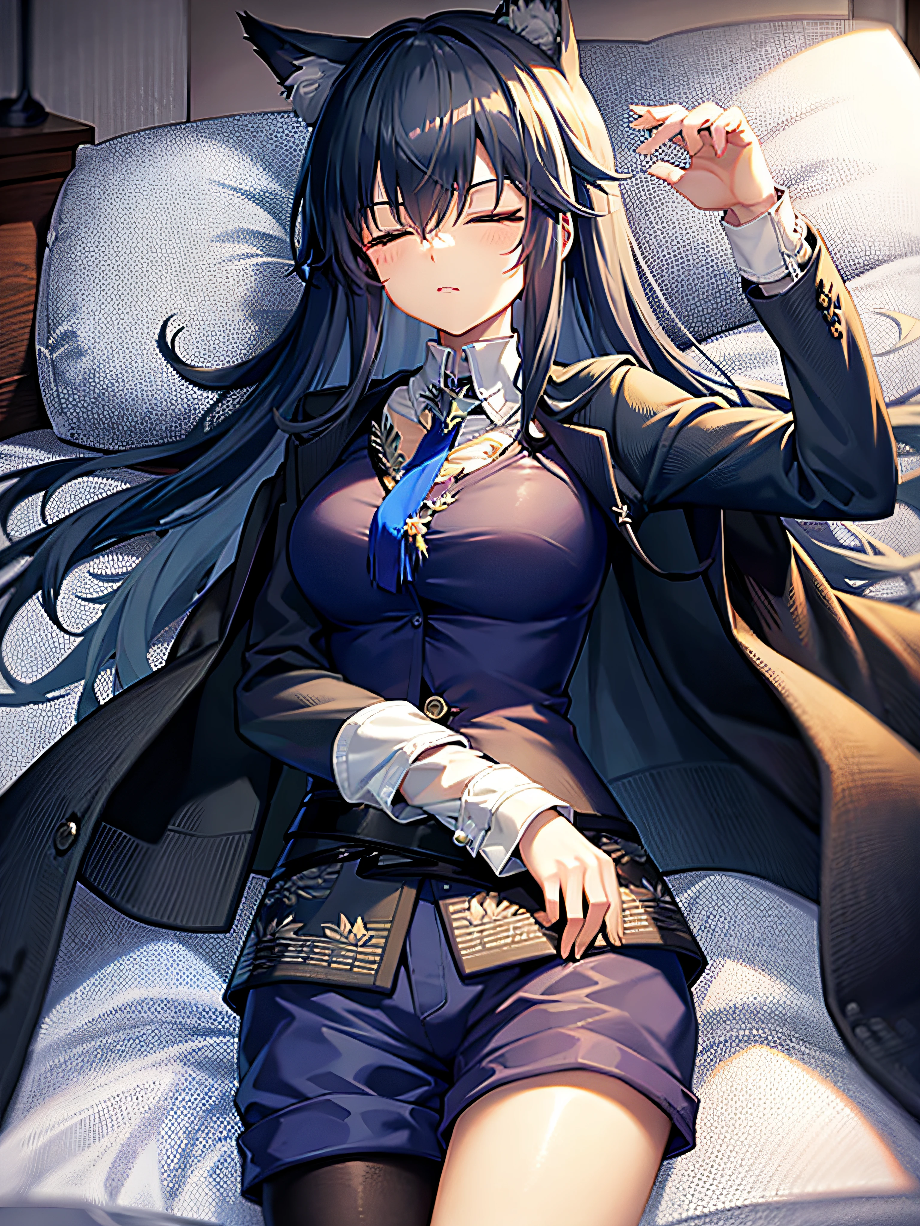 Sleep in bed,eye closeds