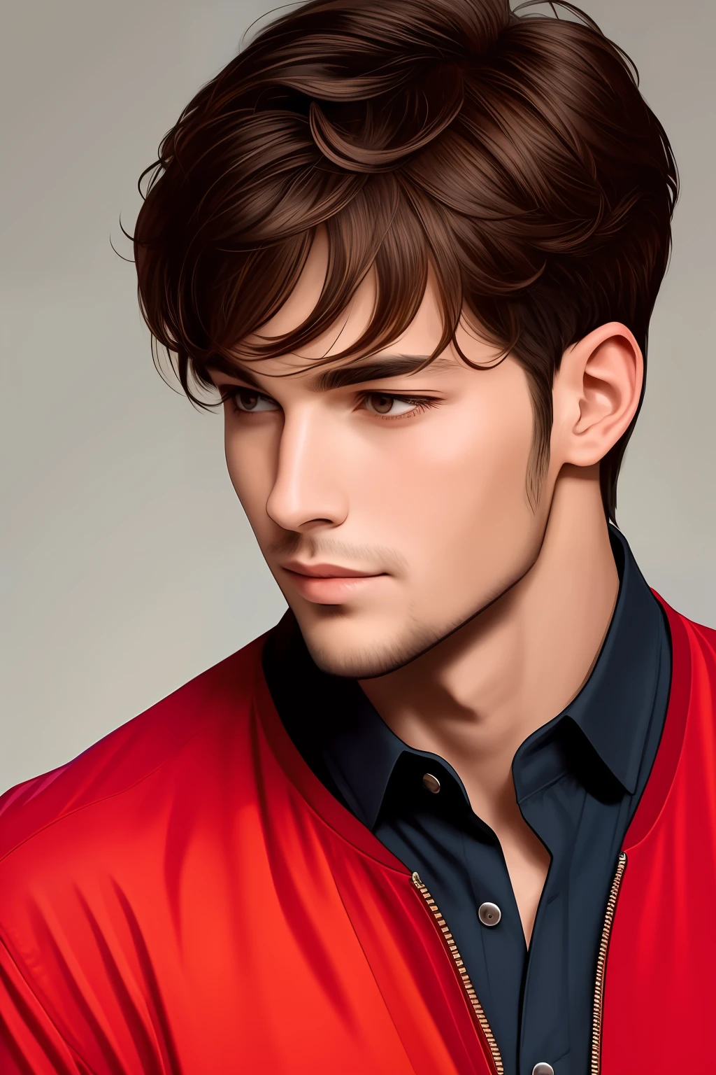 Handsome guy side face