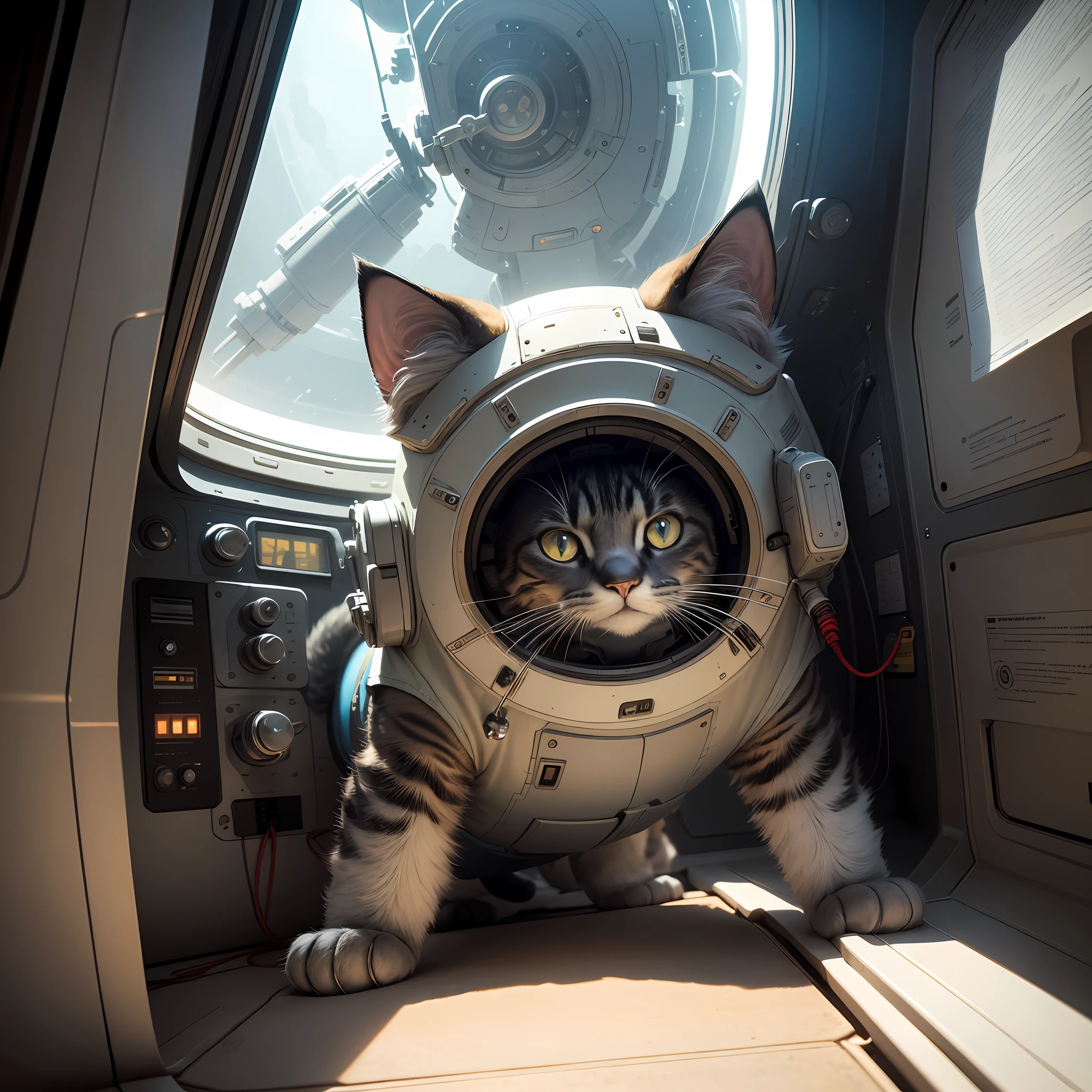 Sure, here is a story script for a cat that stows away on a spaceship and travels to a new planet:

Scene 1

The cat, named Whiskers, was curious about the spaceship that had landed in his backyard. He had never seen anything like it before. The spaceship was sleek and silver, and it had a large window in the front. Whiskers could see the inside of the spaceship, but he couldn't see anyone.

Whiskers was determined to get a closer look. He crept up to the spaceship and peered inside. He saw a control panel with buttons and levers. He also saw a seat that looked like it was made for a human. --auto