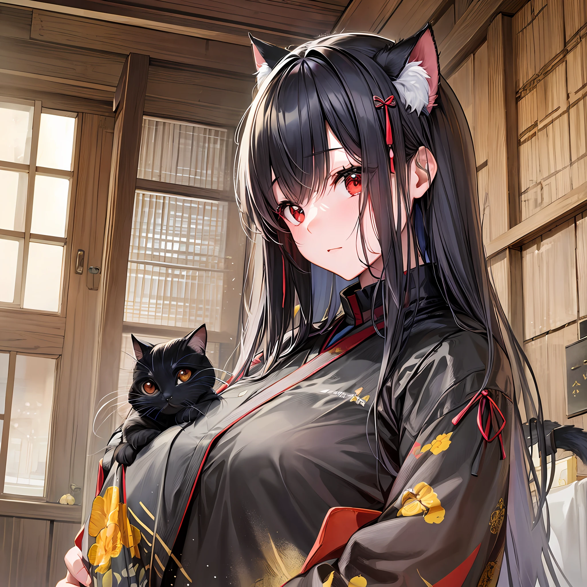 A hundred years of cultivation,Tender,Japanese-style,whaite hair,Red eyes,Height 130~135,Body rating:90~95,Only the closest ones were told,enthusiasm,housework,small town,Human friends,rete,cat woman
