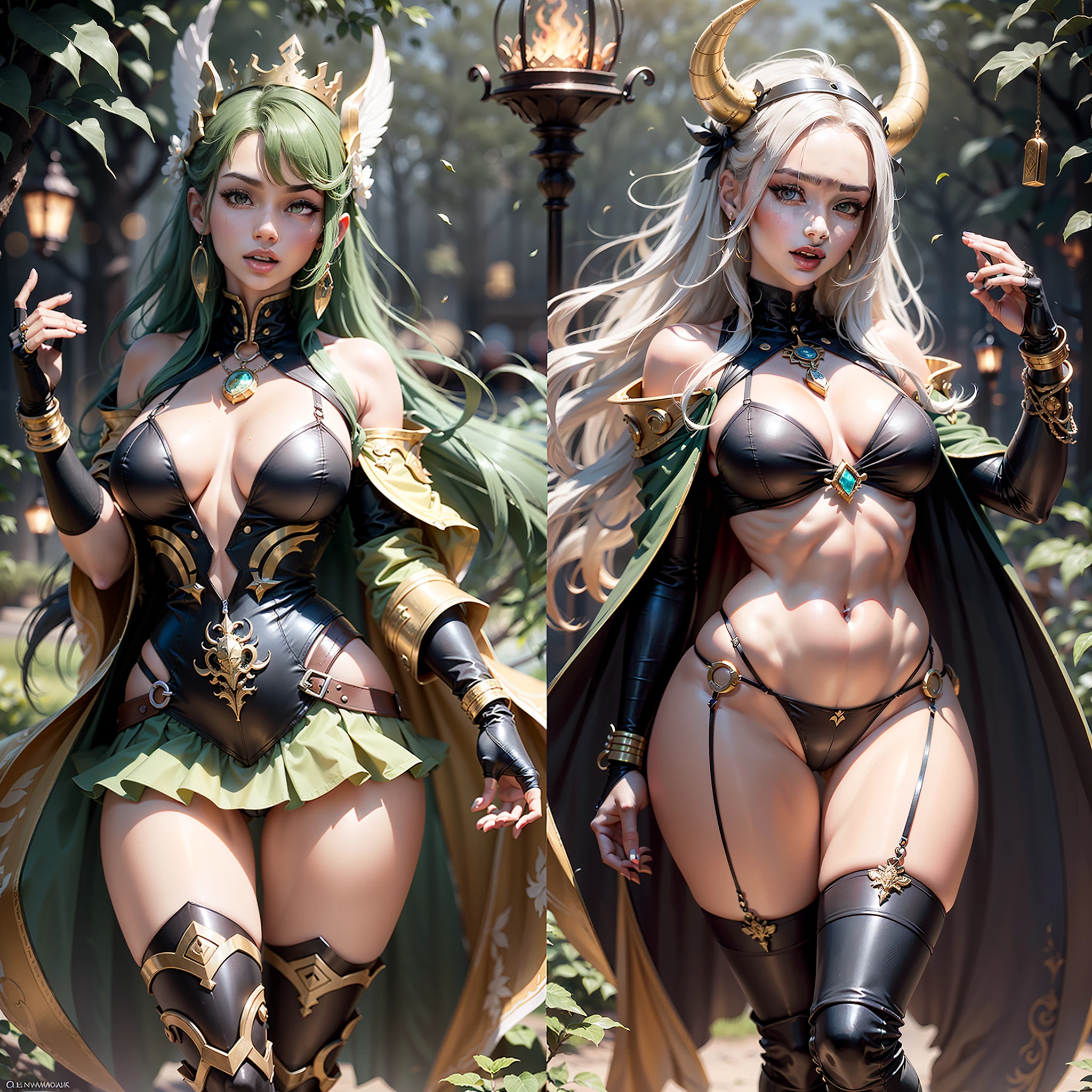 Medusa_with_hairs_tiny_Snakes:1.5 Viking_Tree Outdoor Nature "Ouroboros" Forest Natural Diplomatique headgear Queen Native éblouissantes Valkyrie-wings clef torus chains Gouvernail "Heavy Metal" Will-o'-the-wisp Fire-follets fairy pixie sprite conceptual safe female glamour aesthetic walking slow motion Cosplay "Nicki Minaj":1.5 "Rihanna":1.5 "beyonce":1.5 aristocratic jacket 38years symmetrical athletic bronzé hairstyle_snakes:1.5 obvious varied ecstatic fringes:1.5 visages:1.5 cheekbones effects reddened embarrassed lazuli water drop between eyes beautiful hair:1.5 Brown Eyes Pupils Black Iris Turquoise Sapphires Open Mouth Teeth Smiles Floating Jacket Fixed Pearls Eccentric Cape Levitating Shoulders-Off:1.2 chemise blanches dentelles clavicules papillotes varied breasts1.5 points:1.3 satin sideboob felt bikini:1.5 corsait:1.5 spinels thick navy leather skirt:1.5 soies assortie amples nombril:1.3 revealing pubic scarlet pubis-hairy obvious indigo underwear:1.5 Size chastity belt:1.3 silver adorned padlock Gold thighs legs garters Gothic stainless steel boots decorated onyx equirectangular 360 monastery opal marble ruby background:1.5 DoF mannequins lantern dressed armor richly decorated:1.5 "Chevaleresque" dramatic chrome metallic flat bands fathoms brass fullbodye lys rune ornate emerald plasma embroidered glyphs Tourmaline wood engravings lava magic intricate:1.5 summons snake incandescent Crystalline familiar robot Mecha (EOS R6 135mm 1/1250s f/2.8 ISO400) Mech Mechanized snakes flowering Quetzalcoatl:1.5 Adaptable volumetric luminescence:1.5 saturated:1.5 ultra:1.5 pro-photorealists:1.5 optimaux:1.5 qualities:1.5 details:1.5 precise:1.5 reflex:1.5 resolutions:1.5 3dcg max:1.5 graduates:1.5 improved:1.5 Octanes_rendues:1.5 UHD XT3 16K DSLR HDR UnrealEngine5 profondeurs:1.5 ultra_sharpness:1.5 ombres analogiques:1.5 CGSCOSITY pet chef-d':1.5 "Bruce Weber girls" multi etc.
