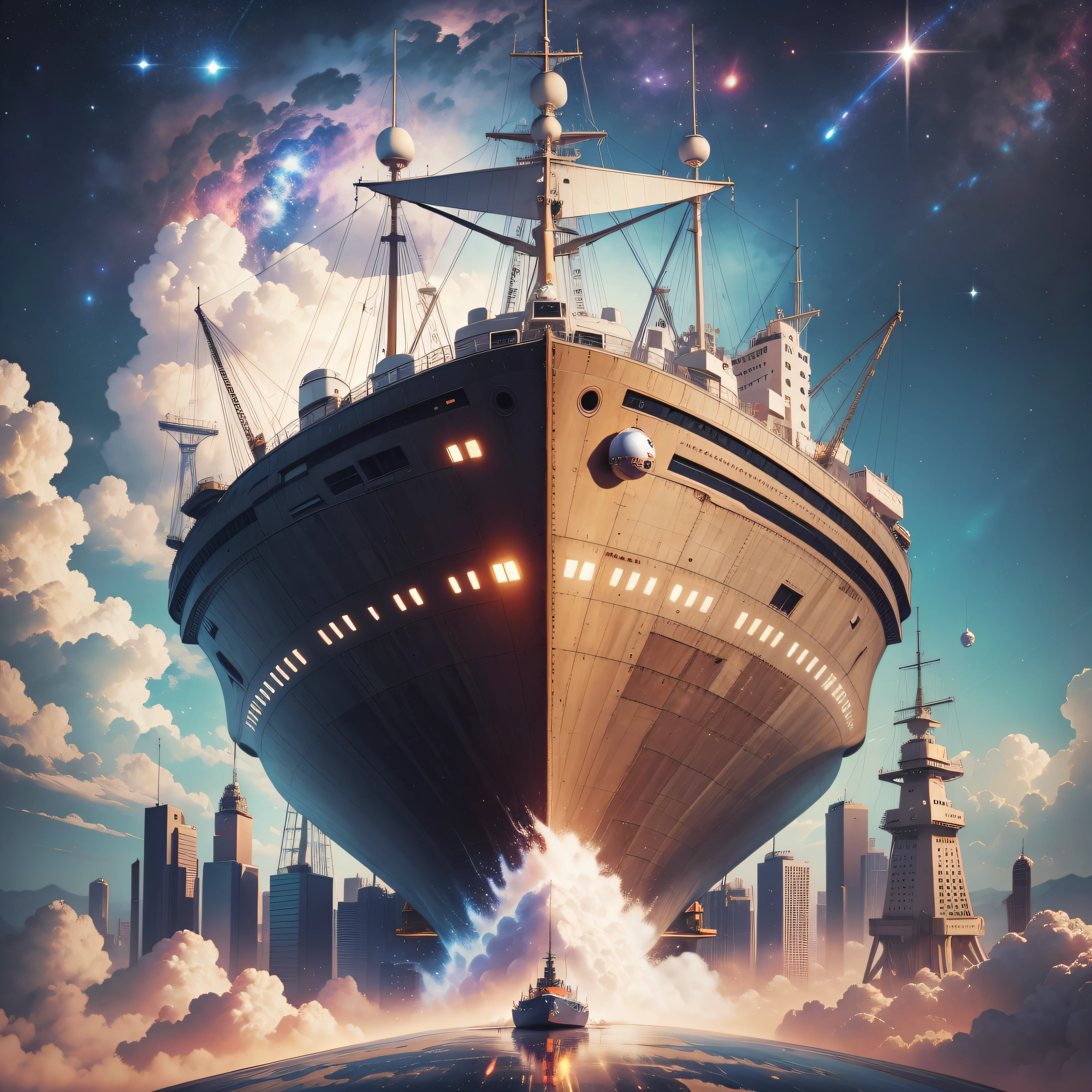 Ship in outer space