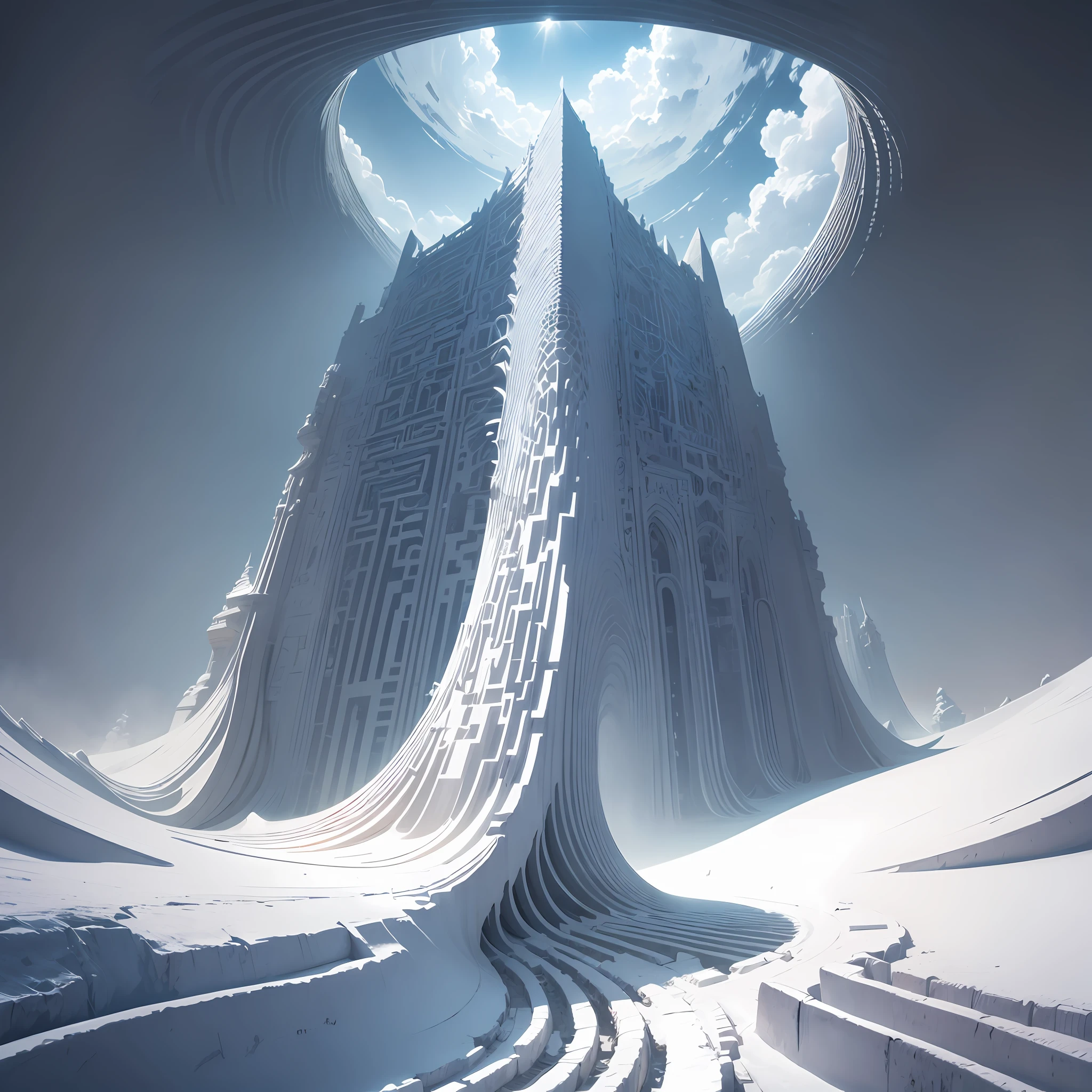 Endless white maze in the sky,stately,k hd,divino,scenecy