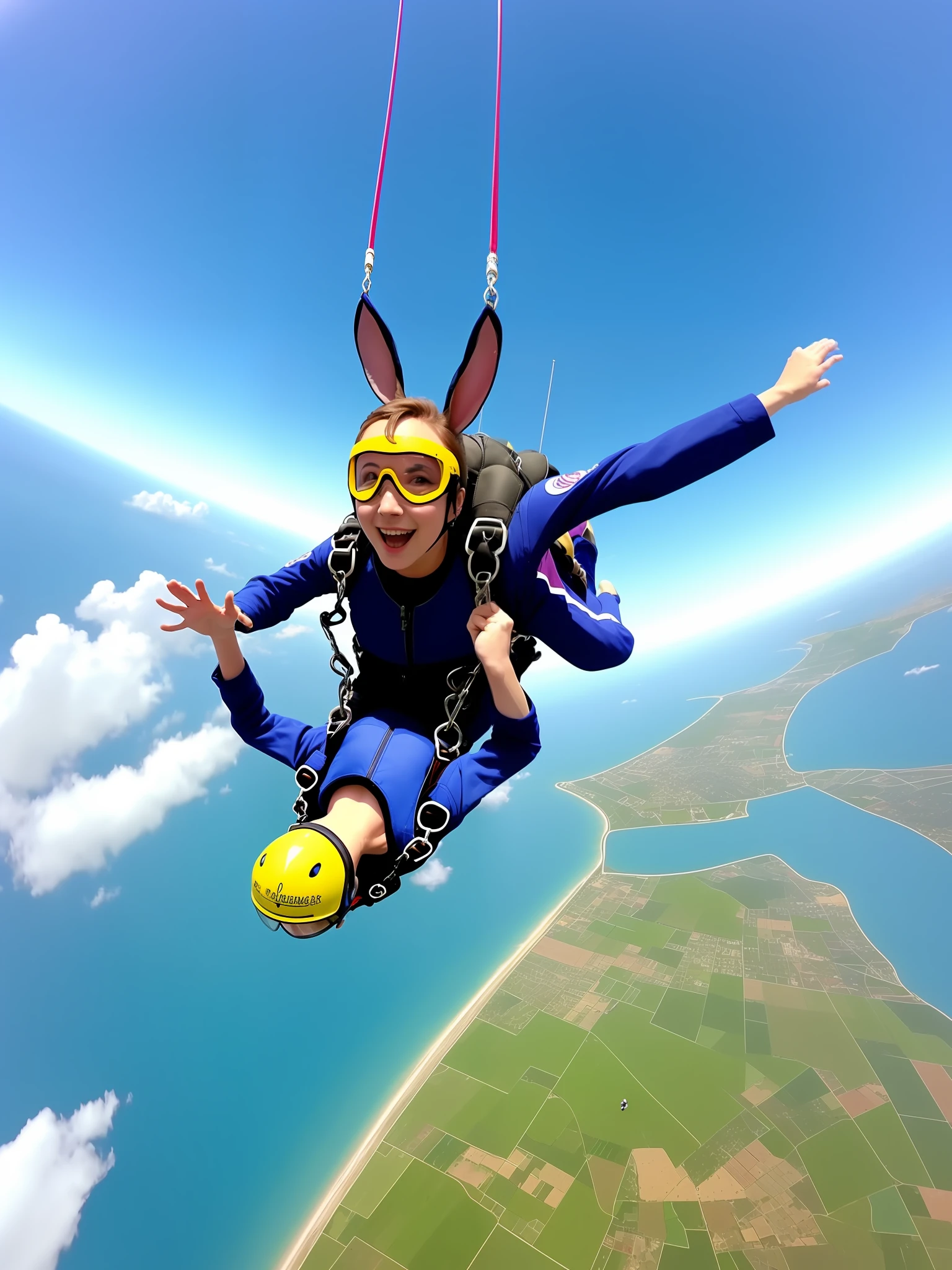 Skydiving rabbit