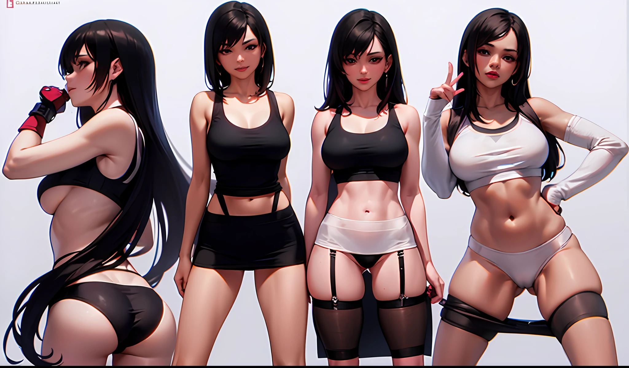 ff Tifa,panties are visible,Underwear sheer,Oblique downward view