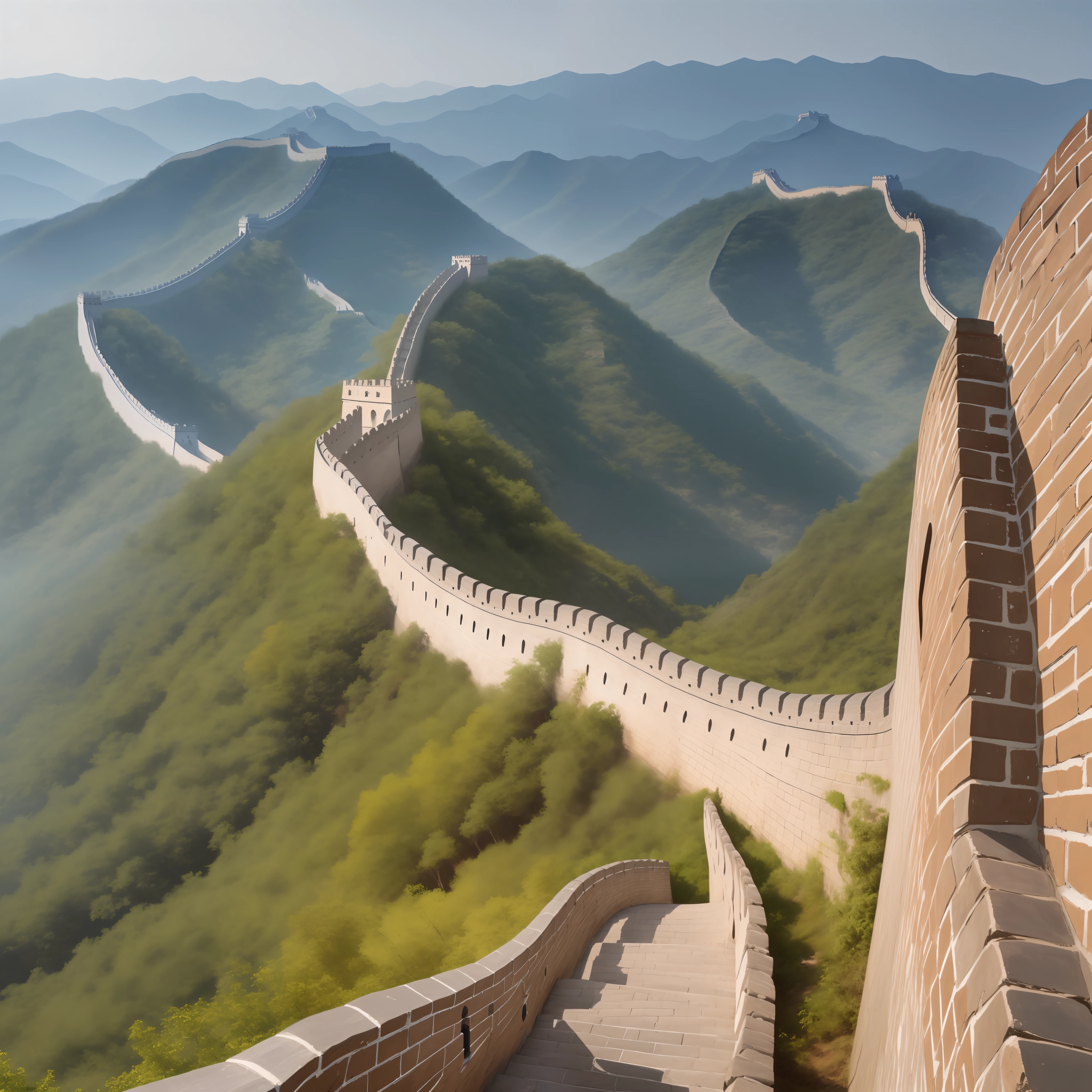 The uninhabited Great Wall of China